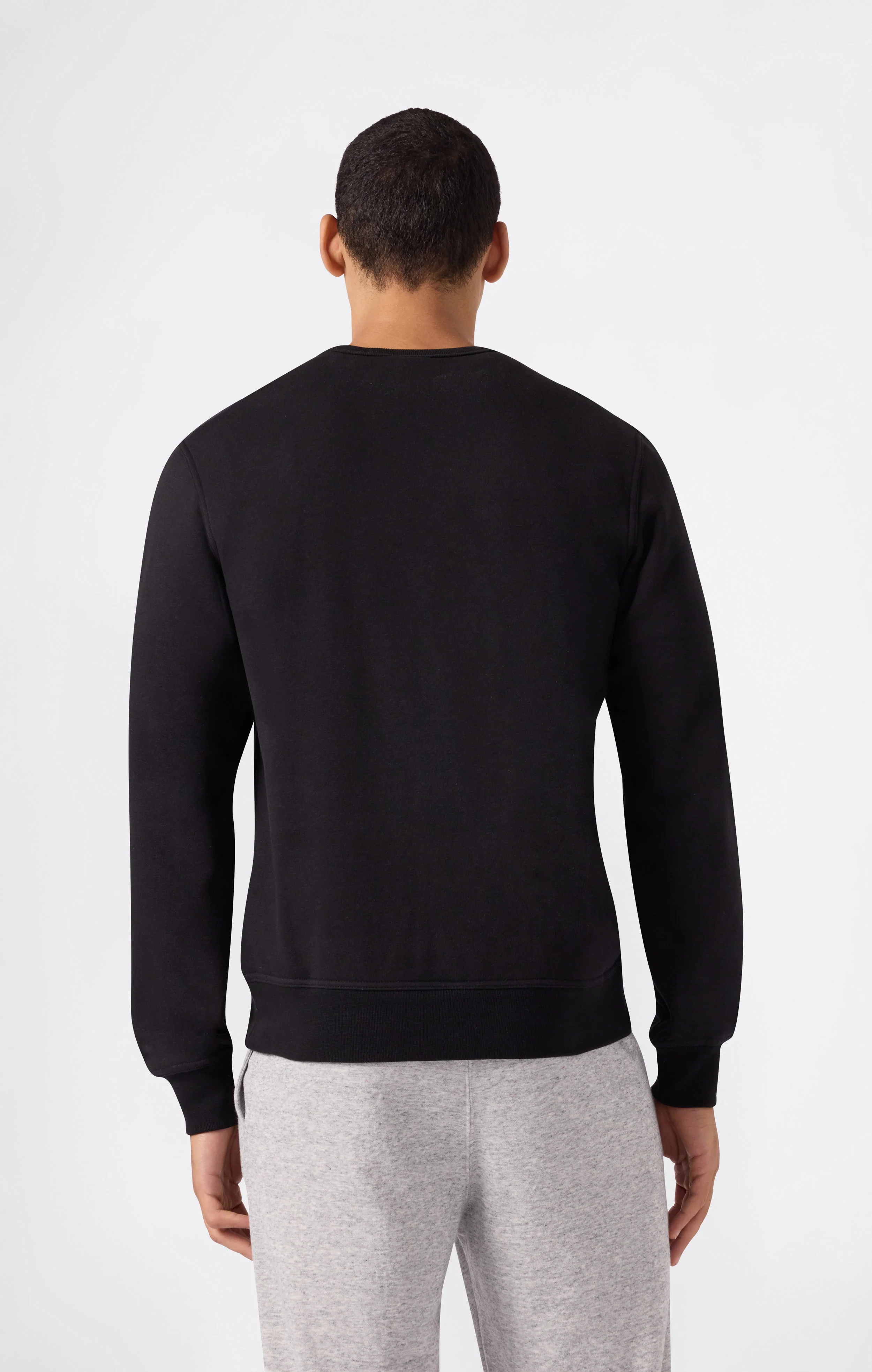 Men’s Fleece Crewneck Sweatshirt with Small Embroidered Logo Icons - Image 4