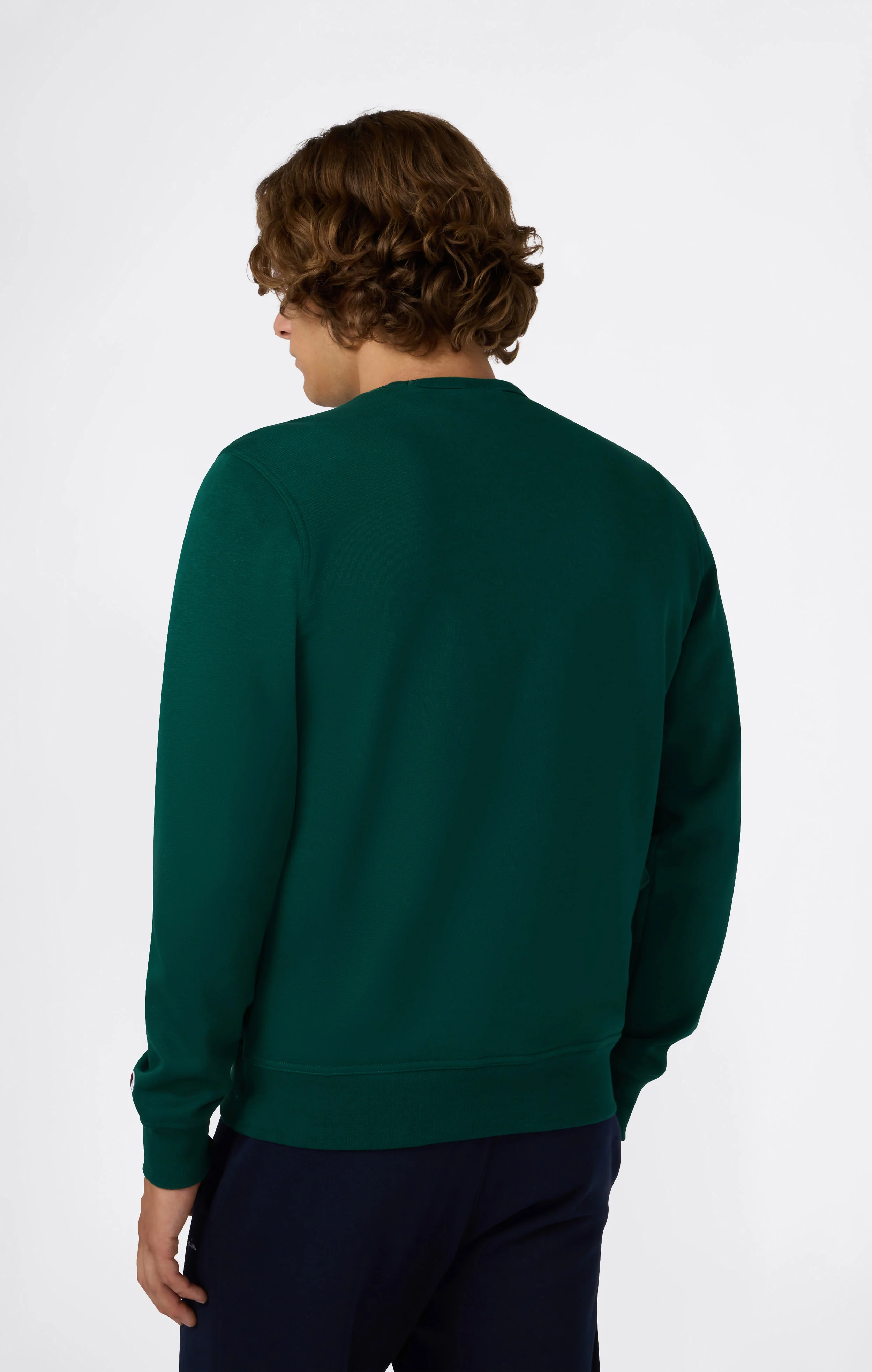 Men’s Fleece Crewneck Sweatshirt with Small Embroidered Logo Icons - Image 5