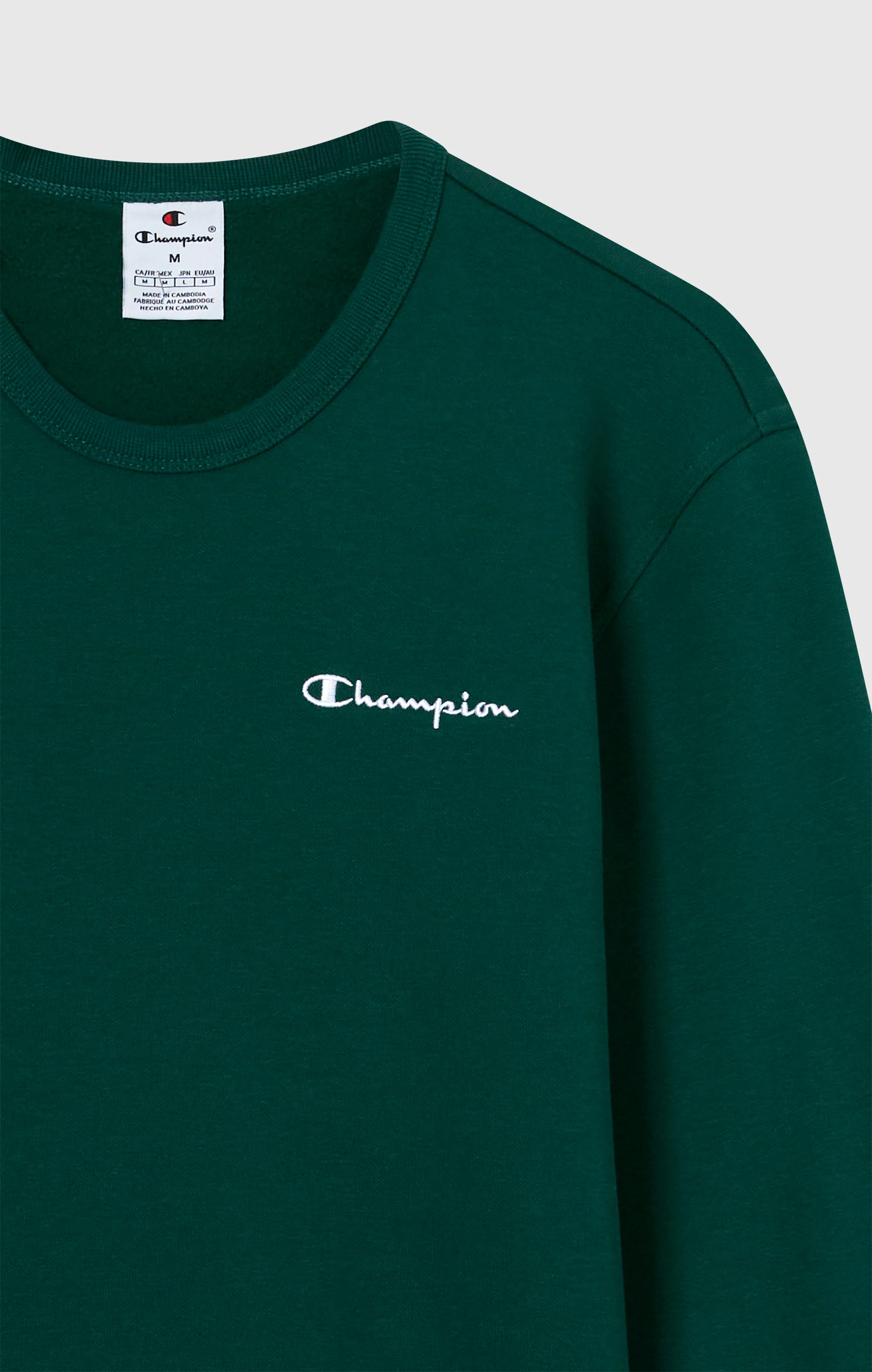 Men’s Fleece Crewneck Sweatshirt with Small Embroidered Logo Icons - Image 7
