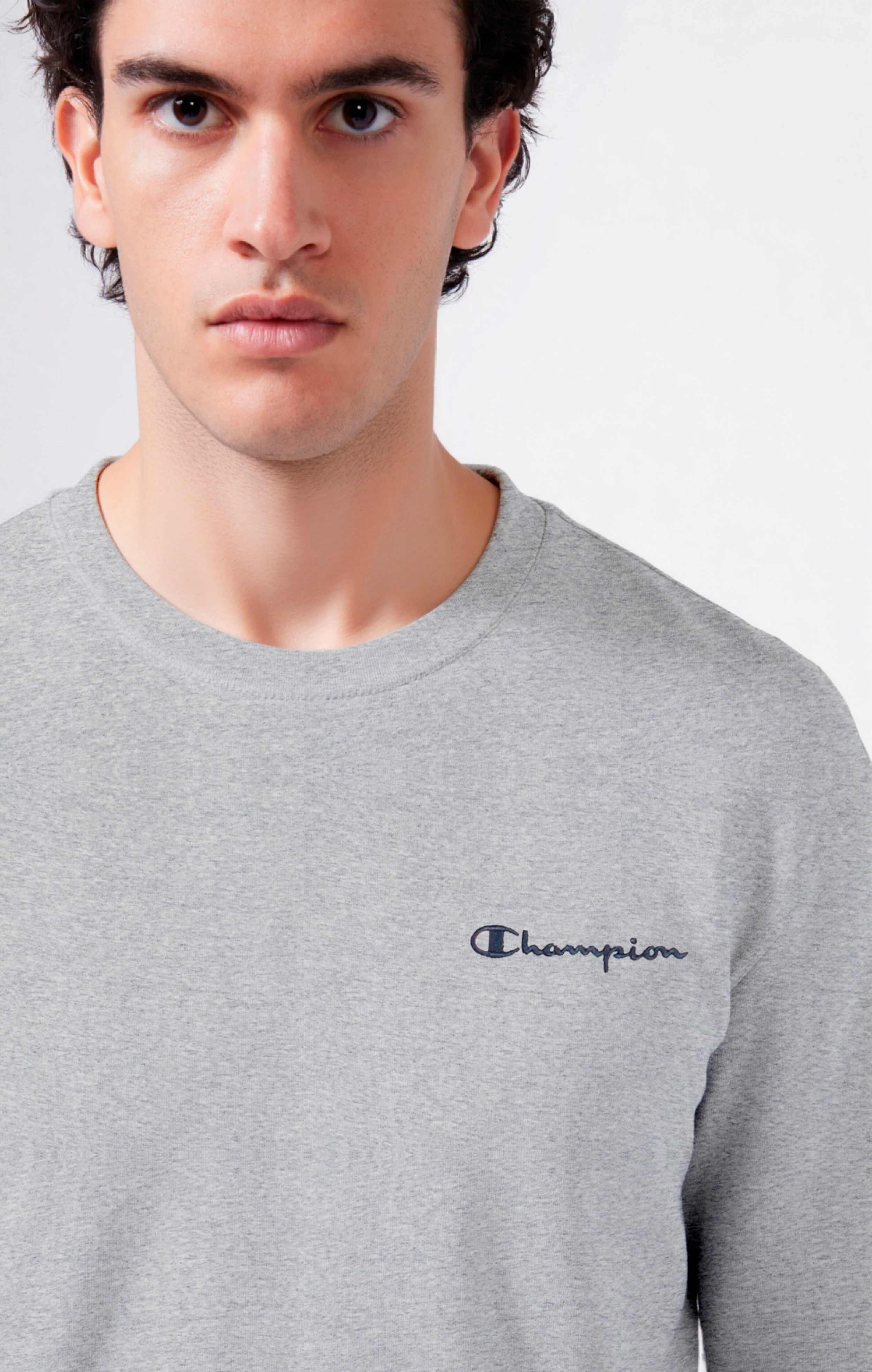 Men’s Fleece Crewneck Sweatshirt with Small Embroidered Logo Icons - Image 4