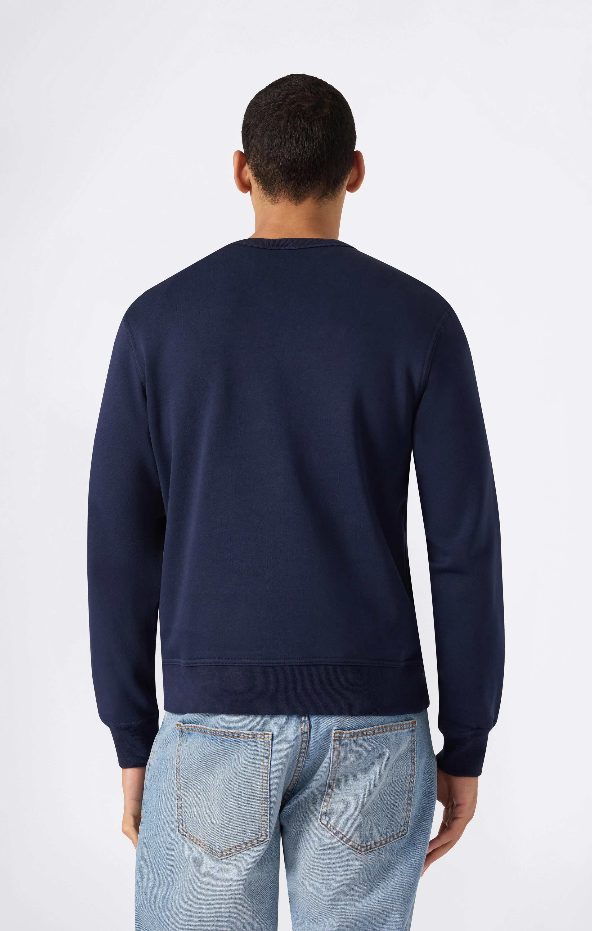 Men’s Fleece Crewneck Sweatshirt with Small Embroidered Logo Icons - Image 4