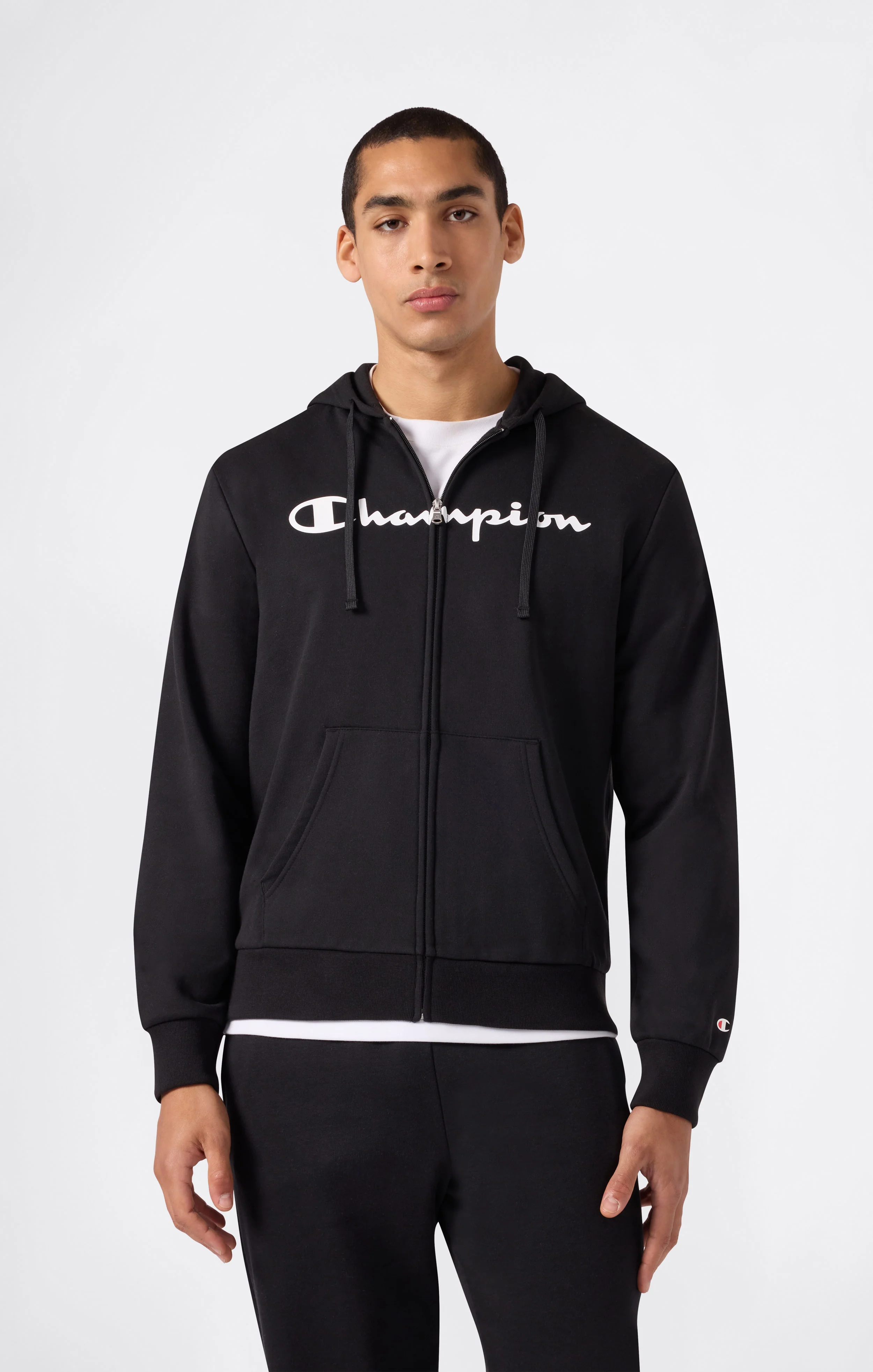 Men’s Fleece Full Zip Hoodie Script Logo