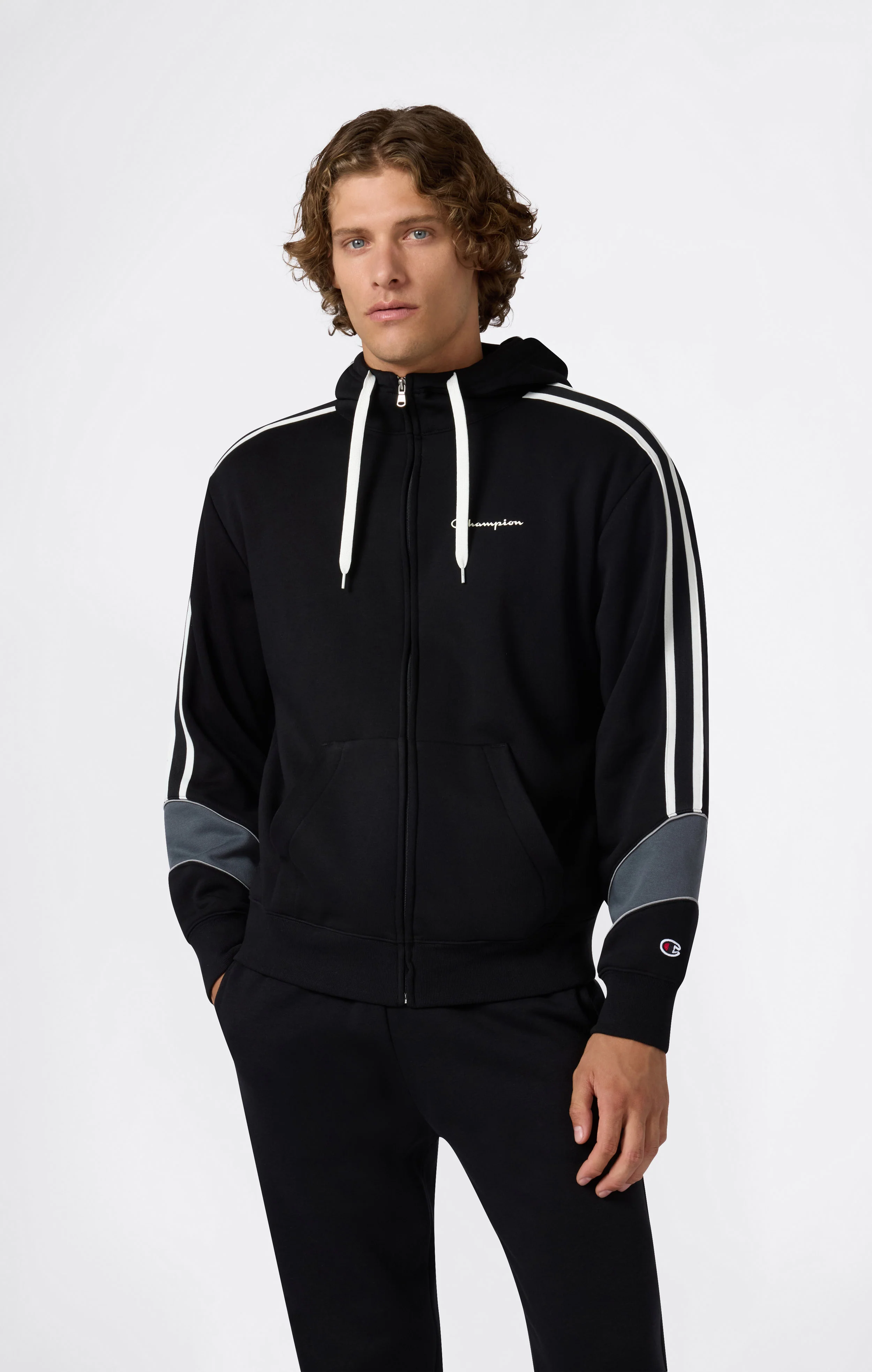 Men’s Fleece Hooded Full Zip Suit - Image 2