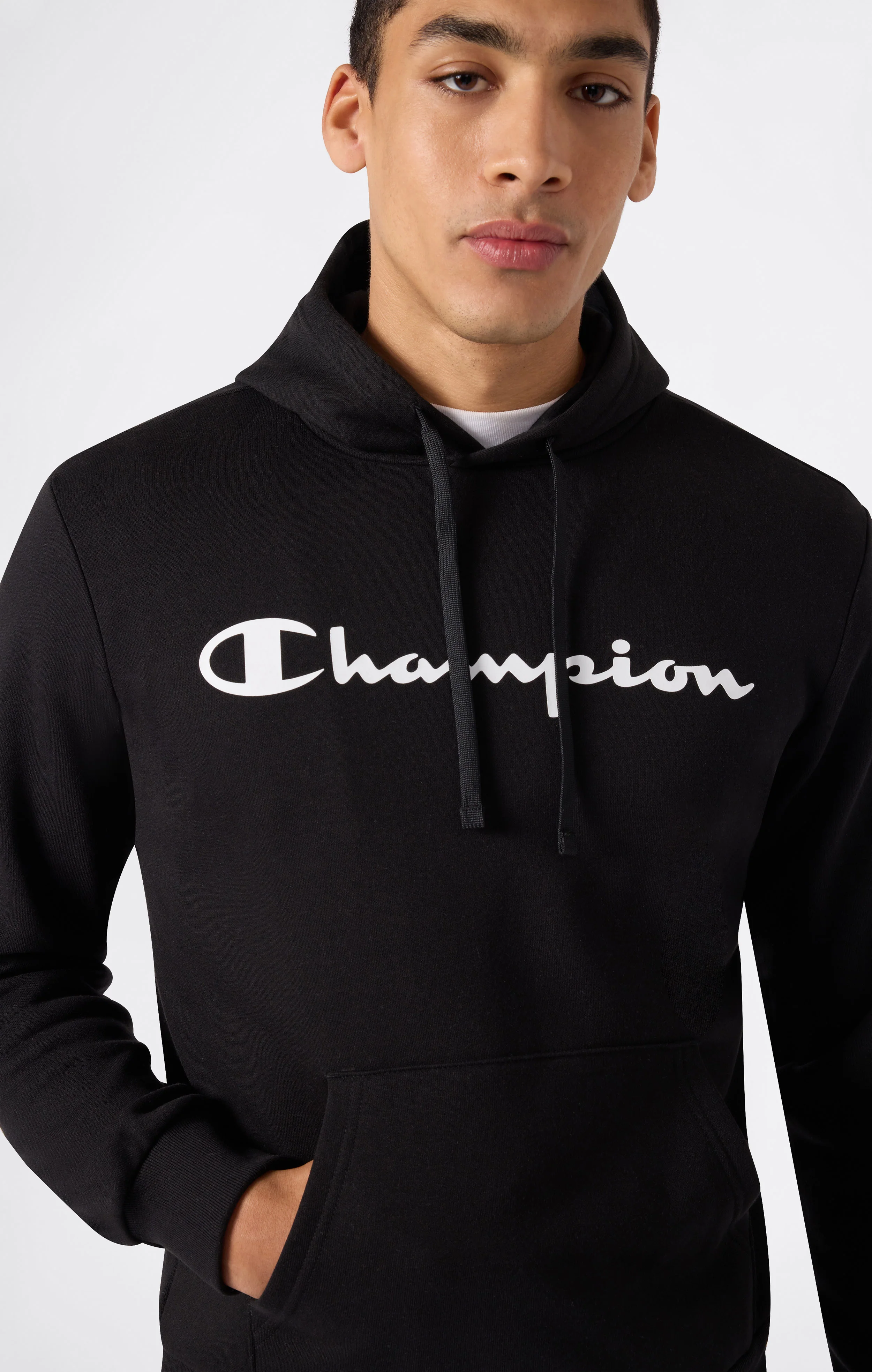 Men’s Fleece Hoodie Script Logo - Image 3