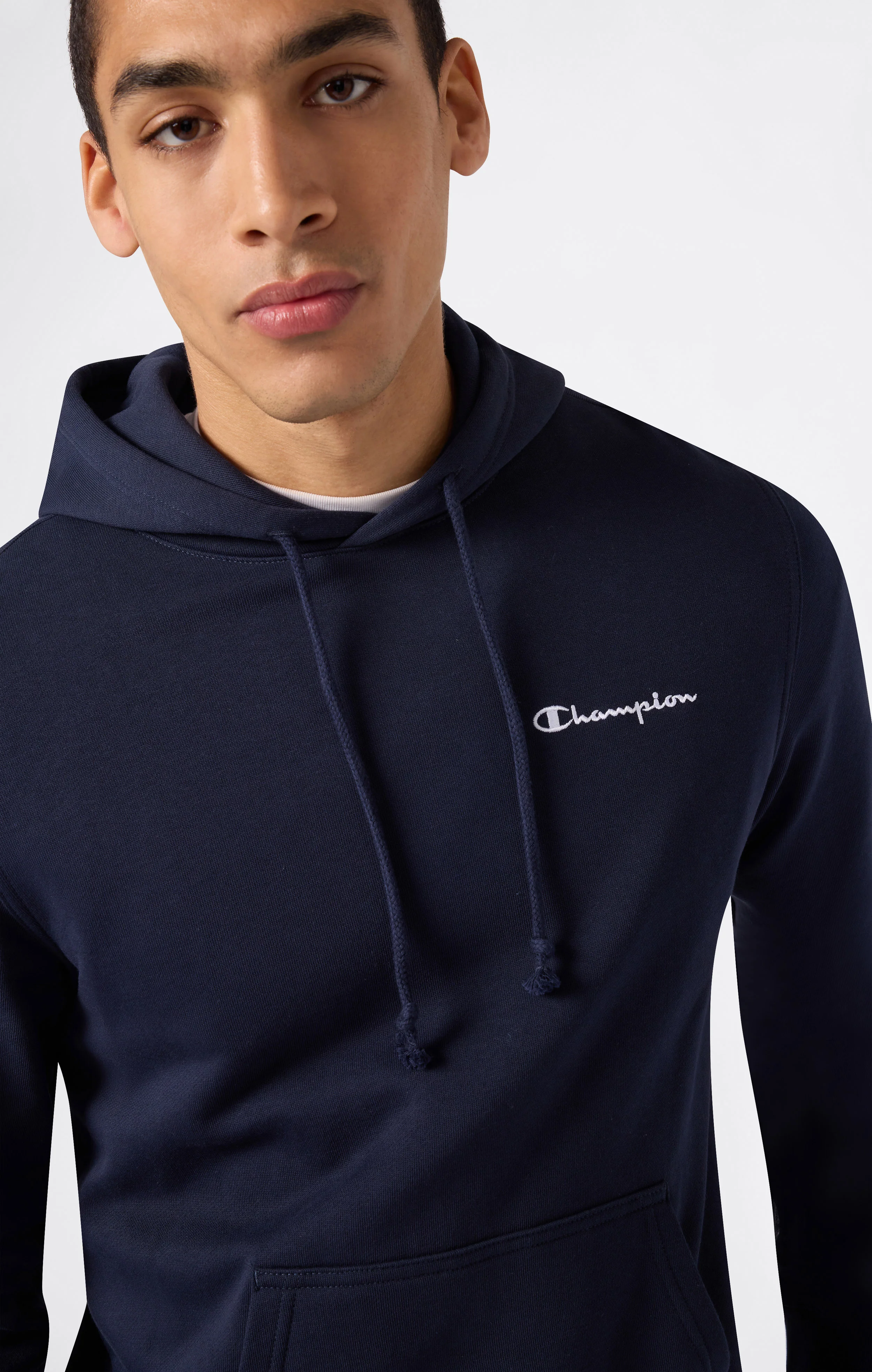 Men’s Fleece Hoodie with Small Embroidered Logo Icons - Image 3