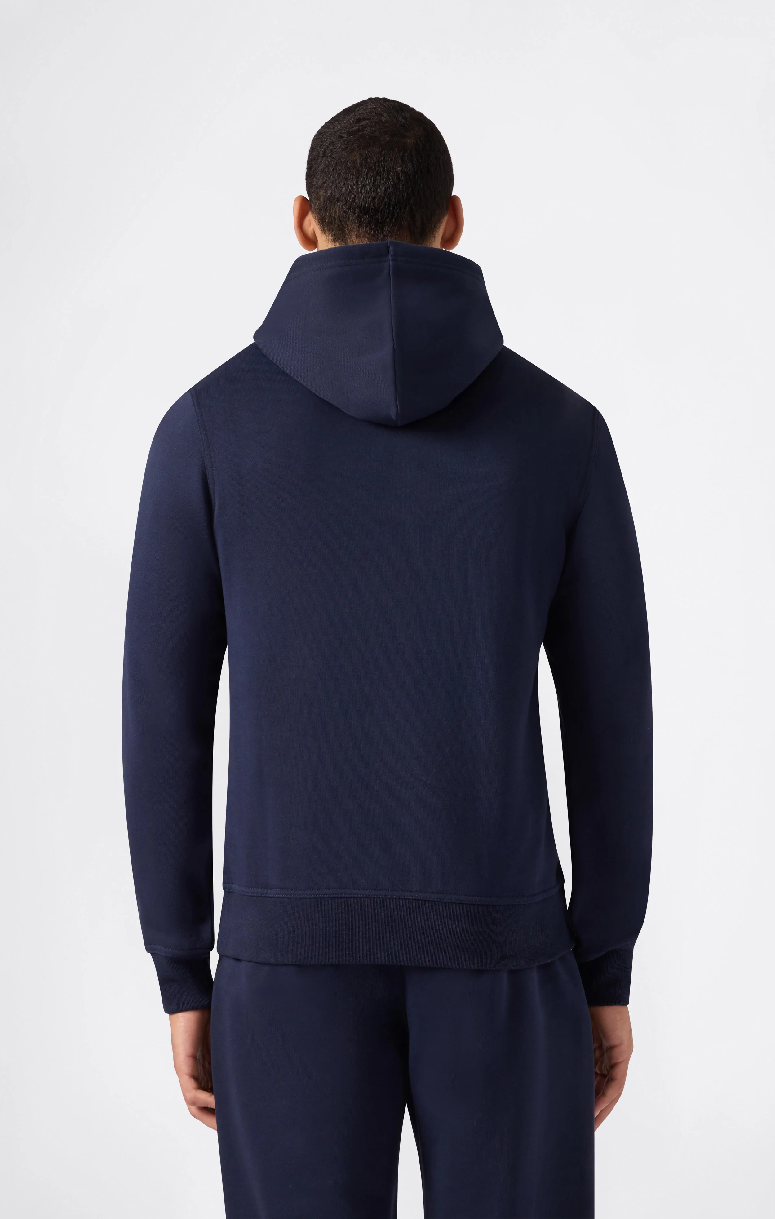 Men’s Fleece Hoodie with Small Embroidered Logo Icons - Image 4