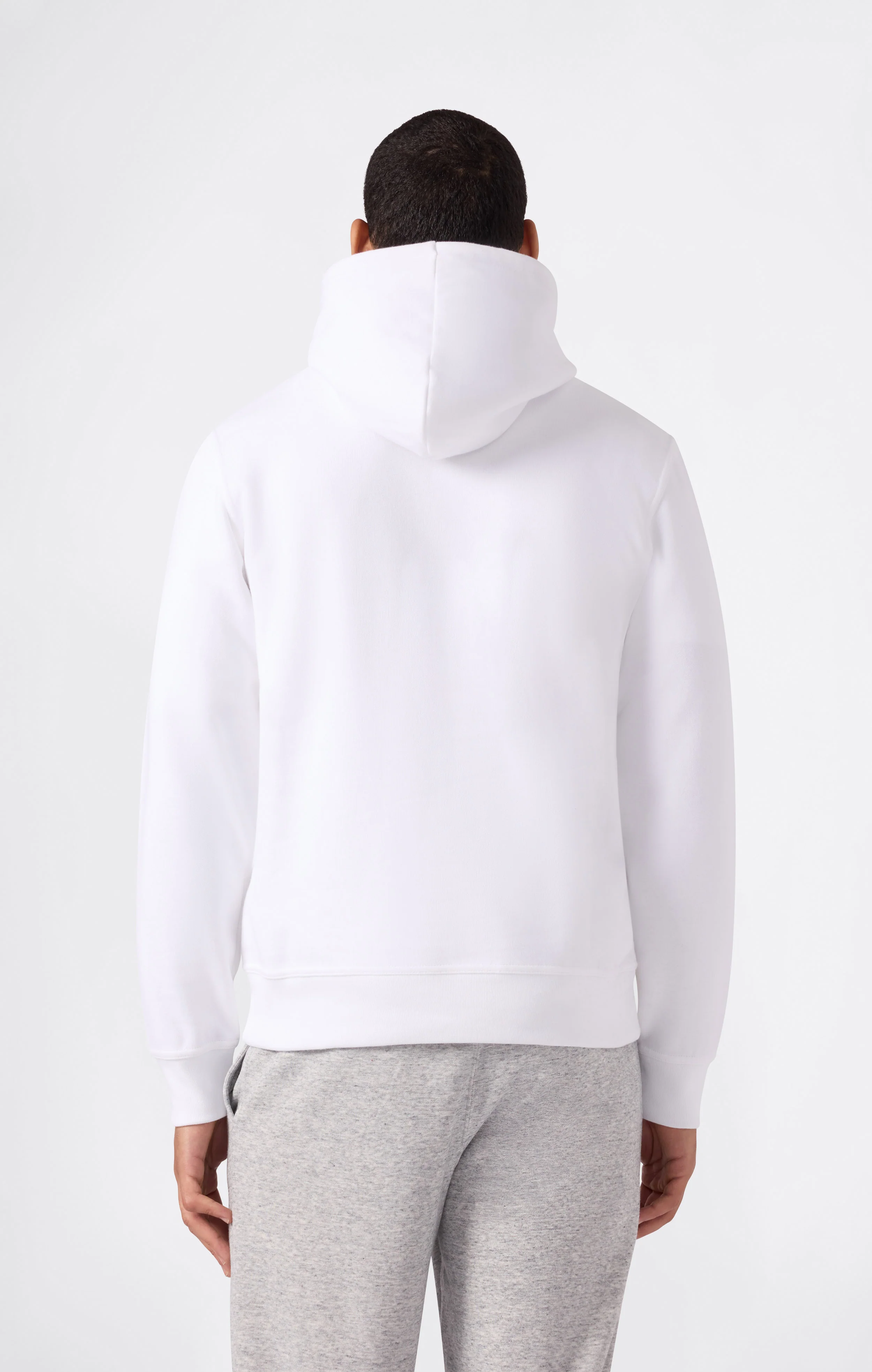 Men’s Fleece Hoodie with Small Embroidered Logo Icons - Image 4