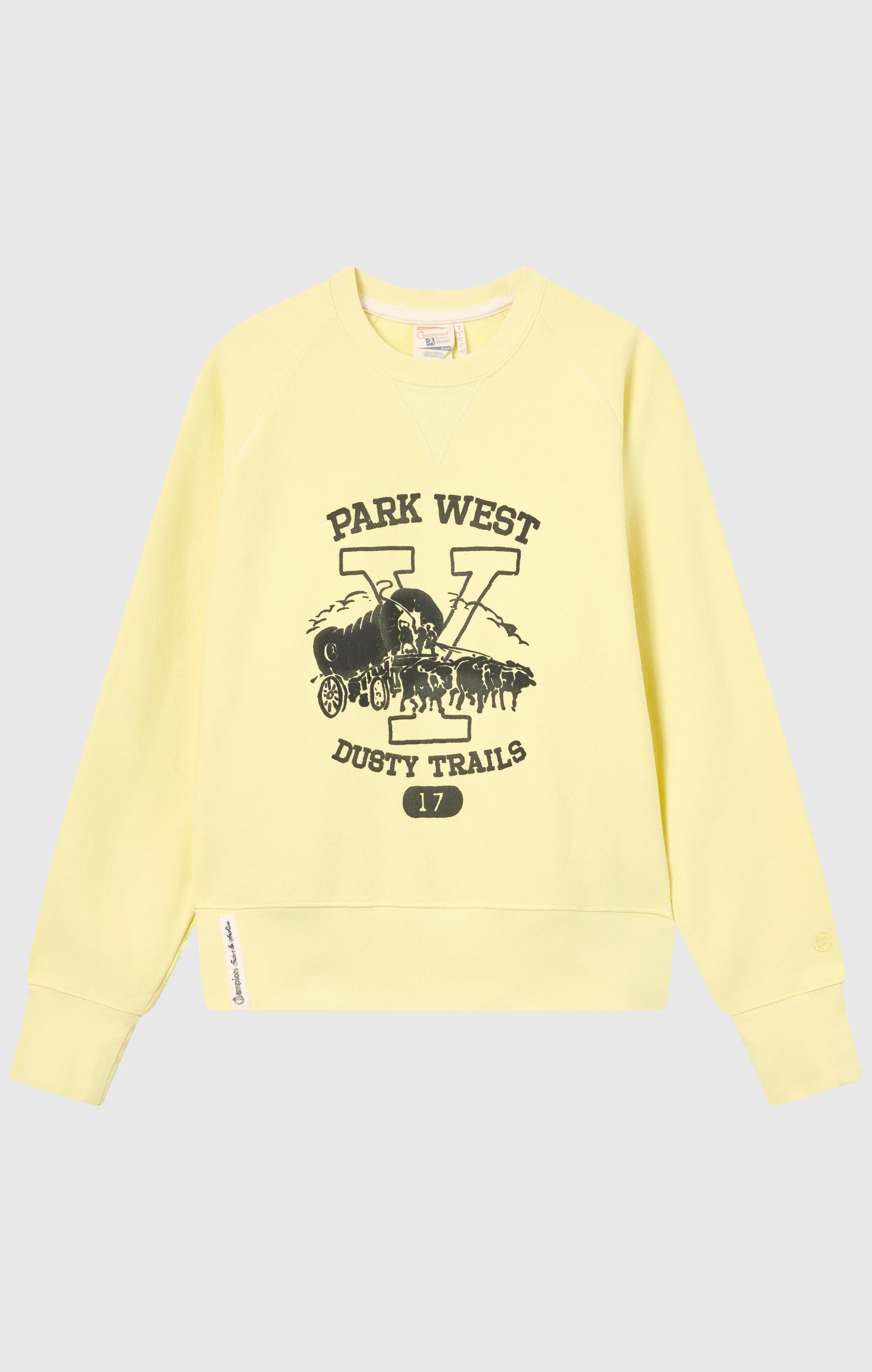 Men’s Fleece Sweatshirt Reverse Weave Index & Archives Sunset - Image 6
