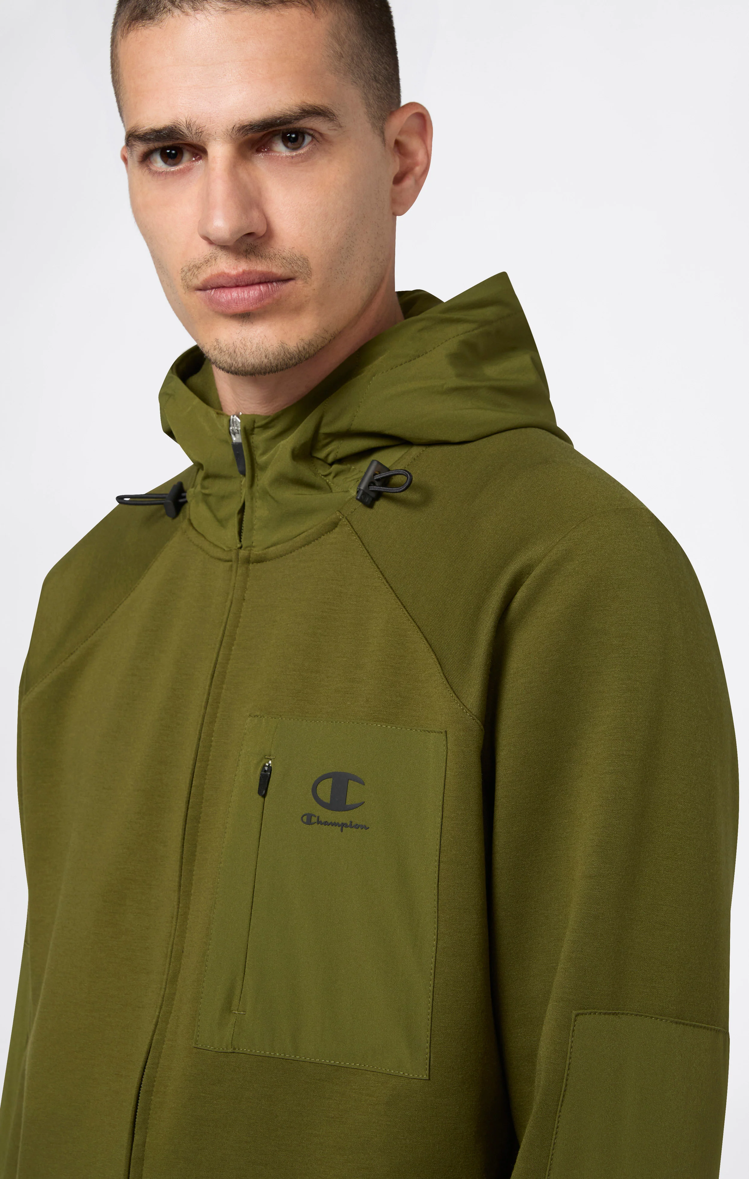 Men’s Full Zip Hooded Sweatshirt Stretch C-Tech - Image 2