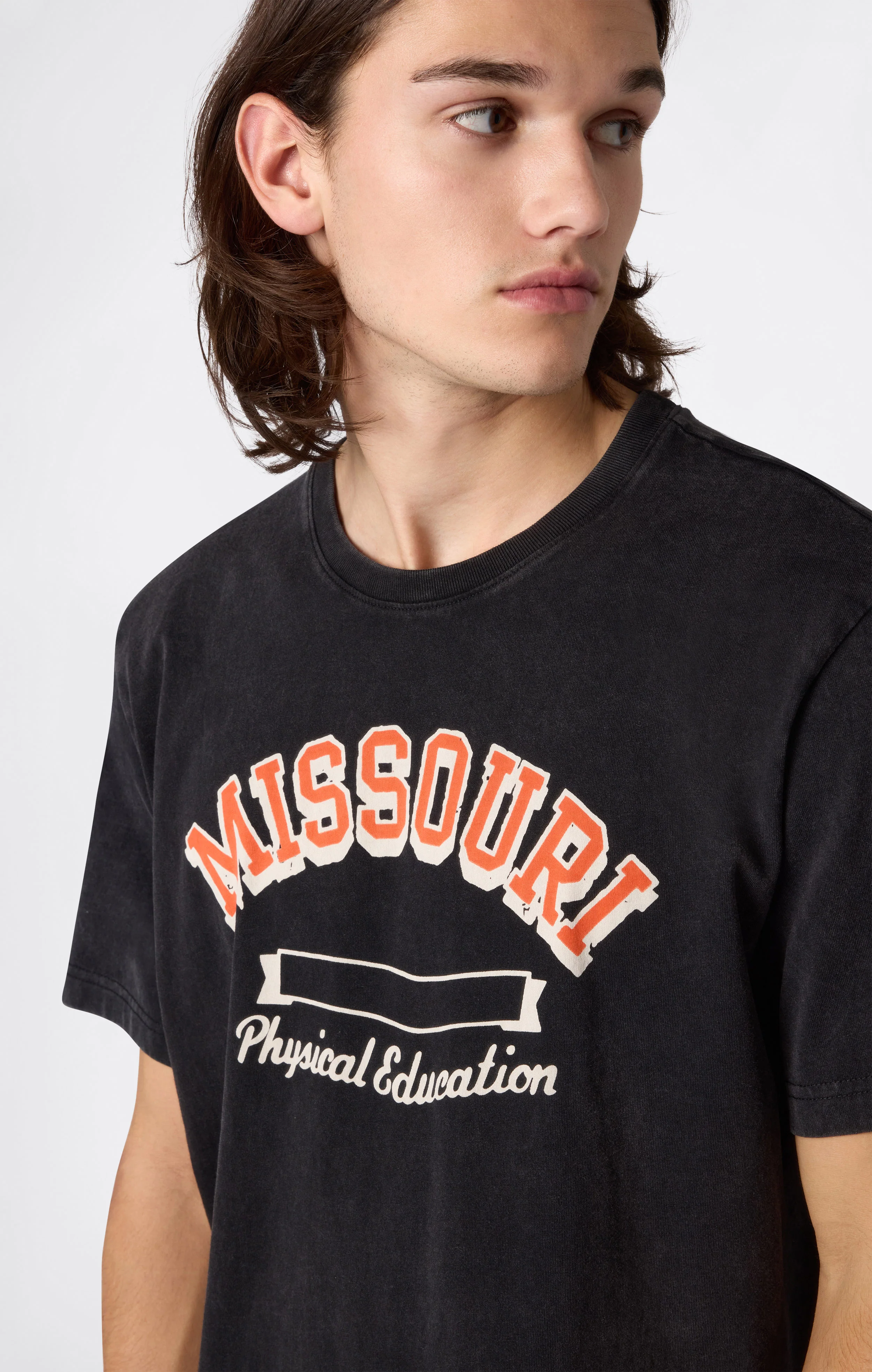 Men’s Heavy Cotton T-Shirt with Reverse Weave Print - Image 2