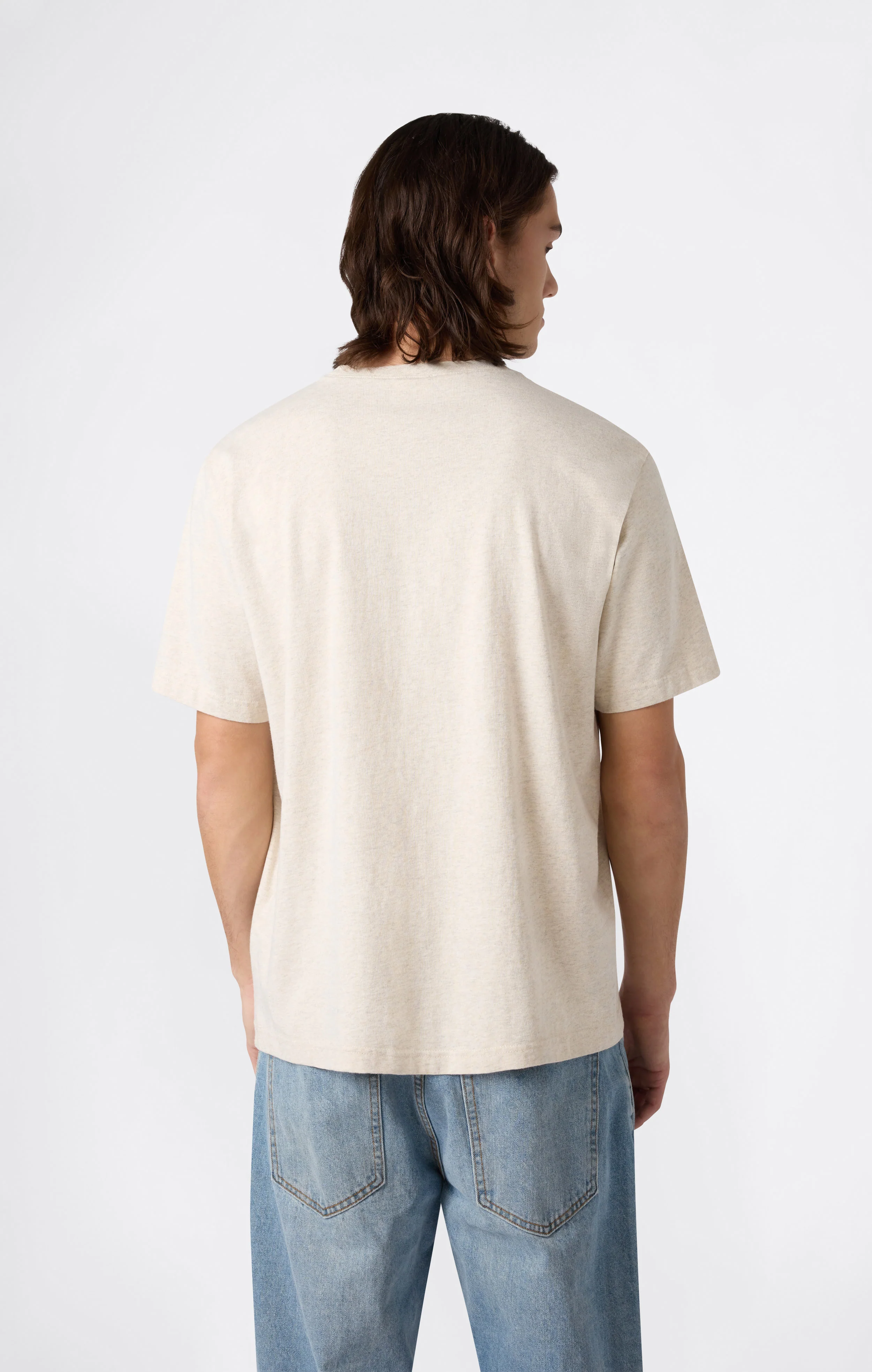 Men’s Heavy Cotton T-Shirt with Reverse Weave Print - Image 3
