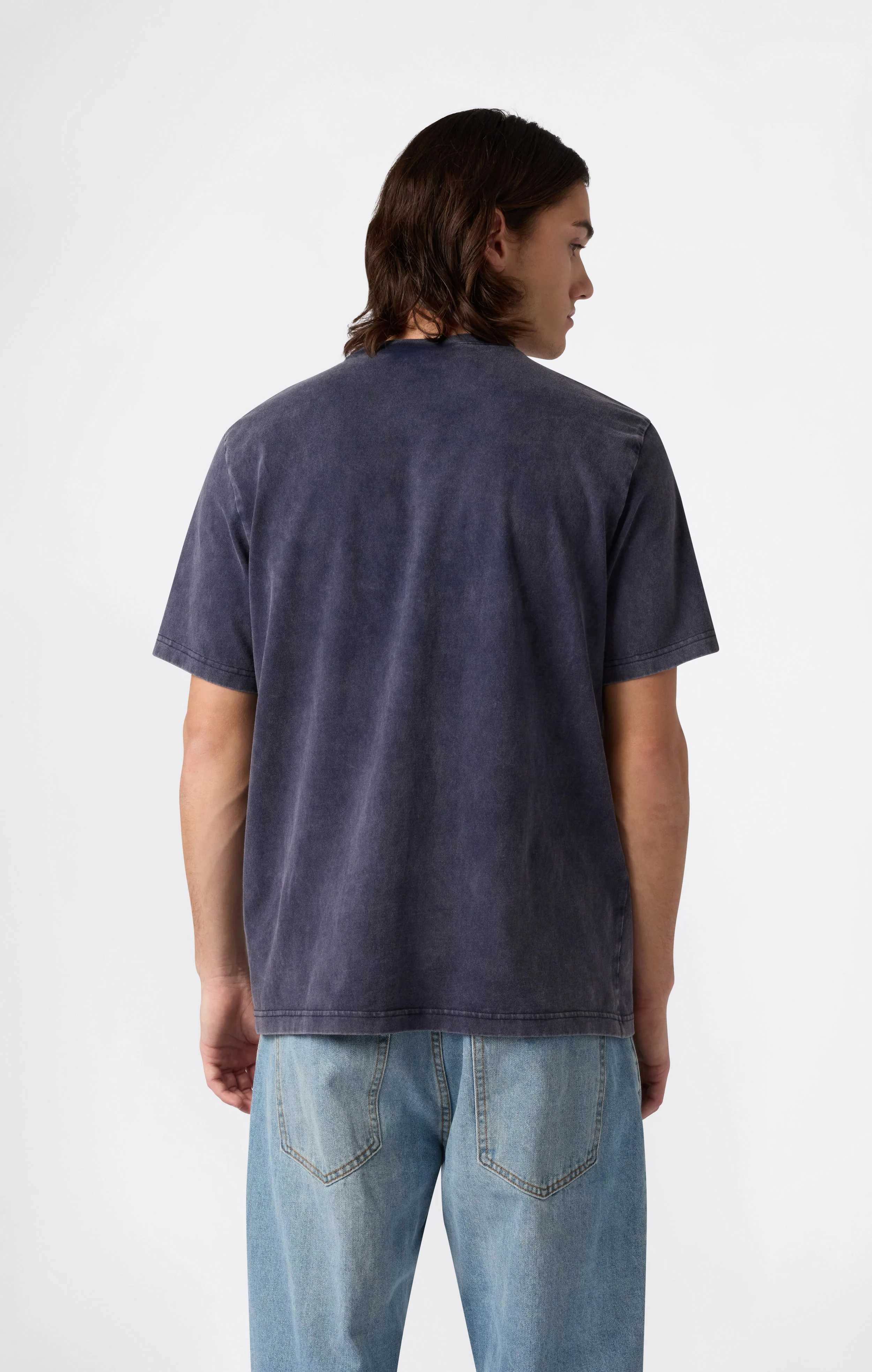 Men’s Heavy Cotton T-Shirt with Reverse Weave Print - Image 3