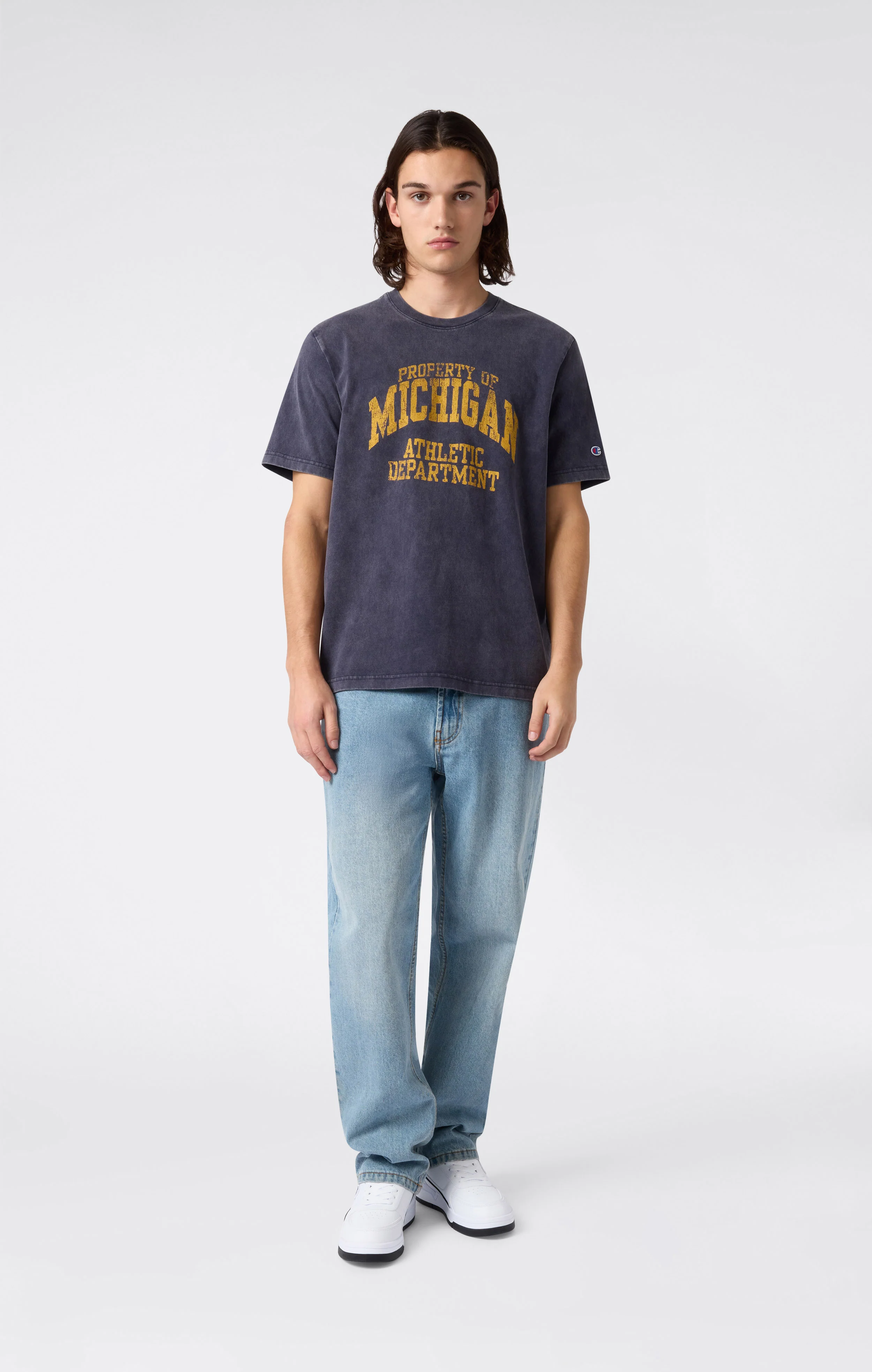 Men’s Heavy Cotton T-Shirt with Reverse Weave Print - Image 4