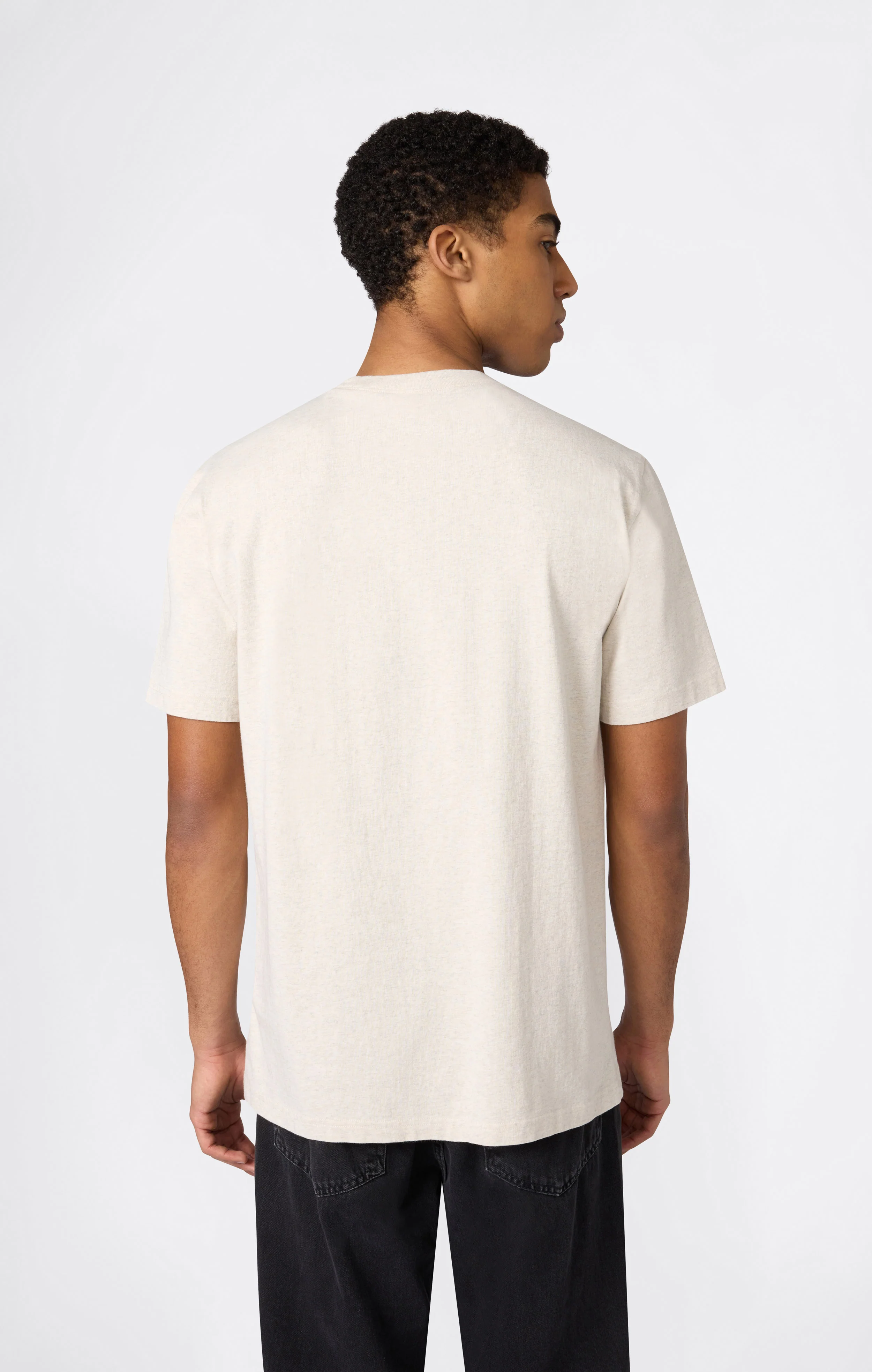 Men’s Heavyweight Cotton T-shirt with Reverse Weave Print - Image 4