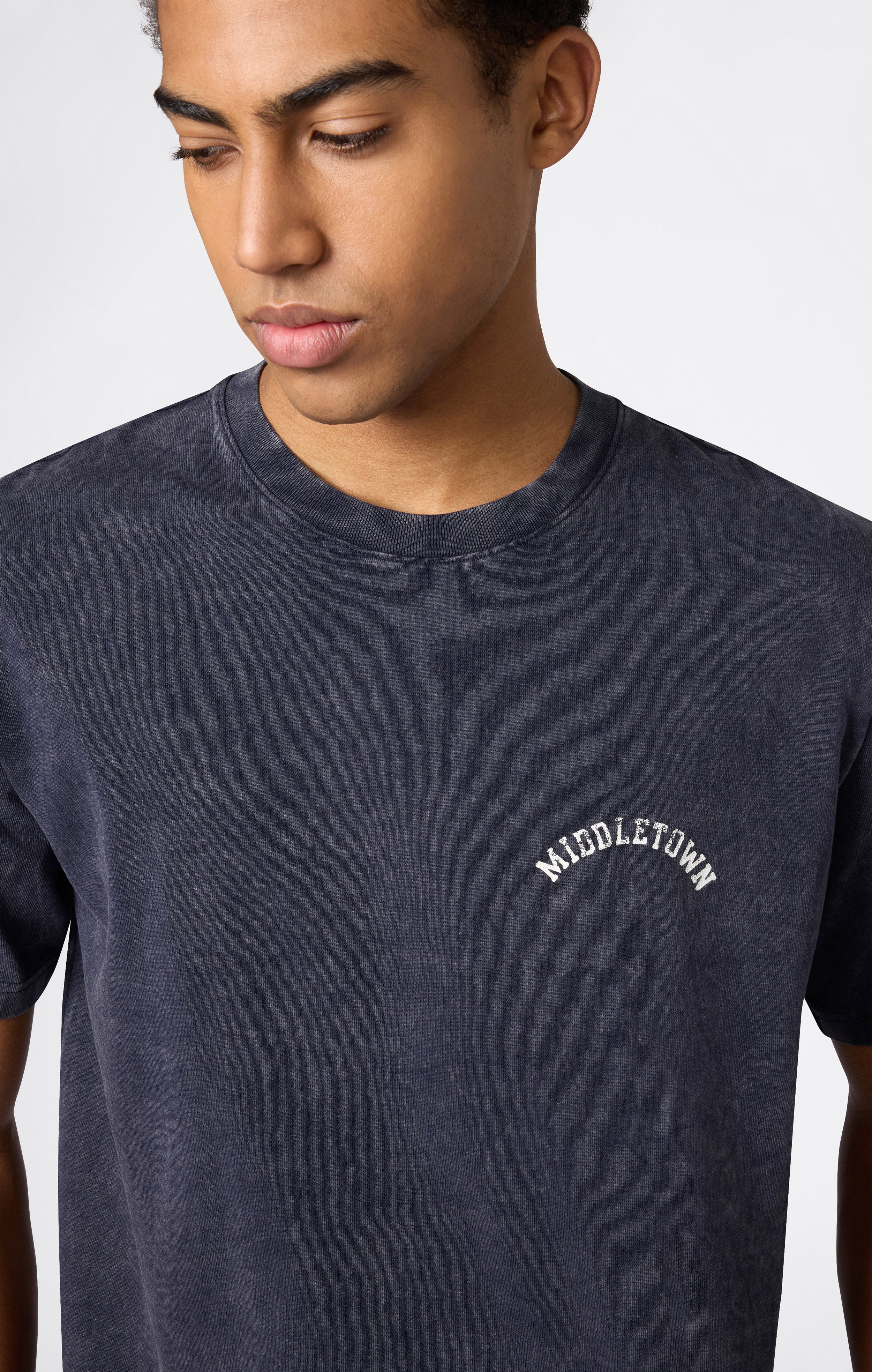 Men’s Heavyweight Cotton T-shirt with Reverse Weave Print - Image 4