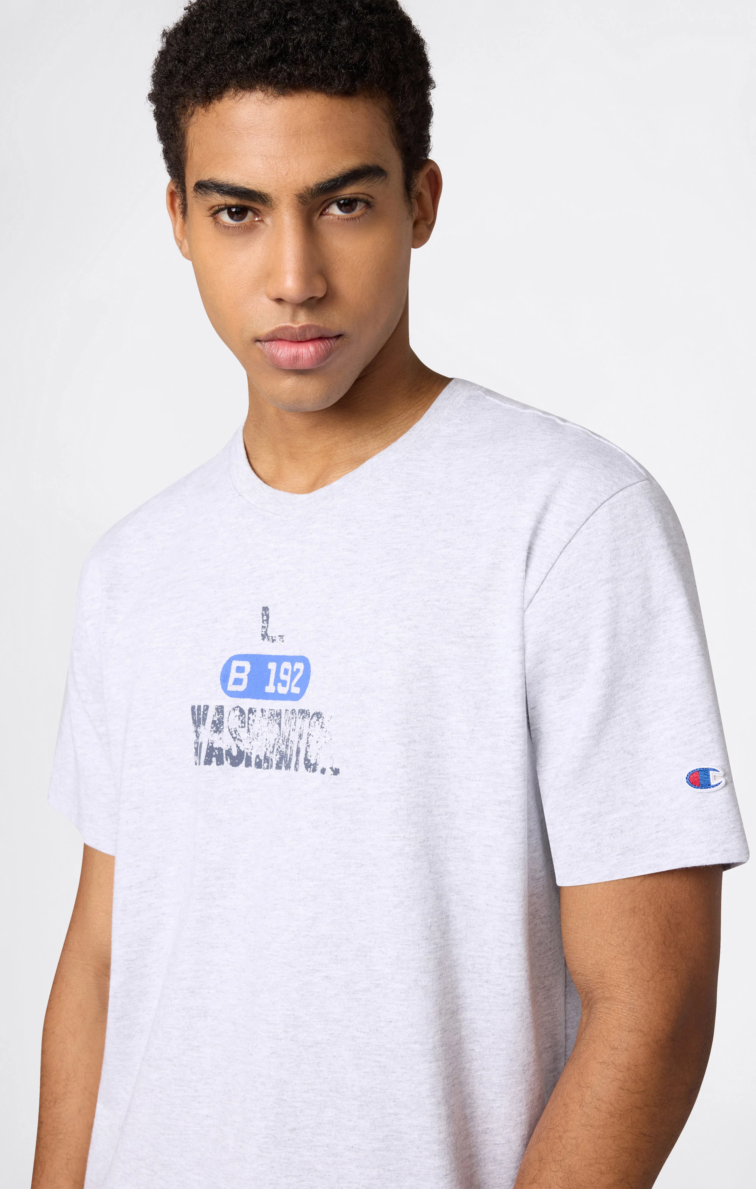 Men’s Heavyweight Cotton T-shirt with Reverse Weave Print - Image 3