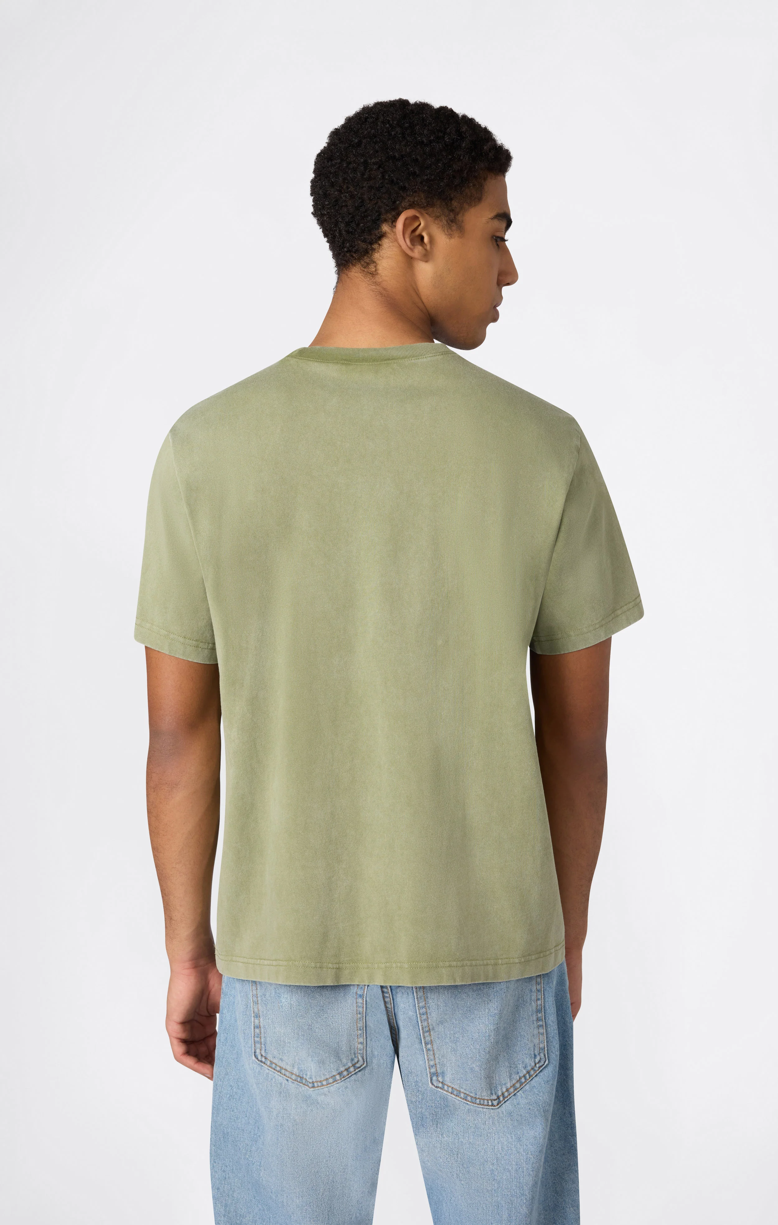Men’s Heavyweight Cotton T-shirt with Reverse Weave Print - Image 4