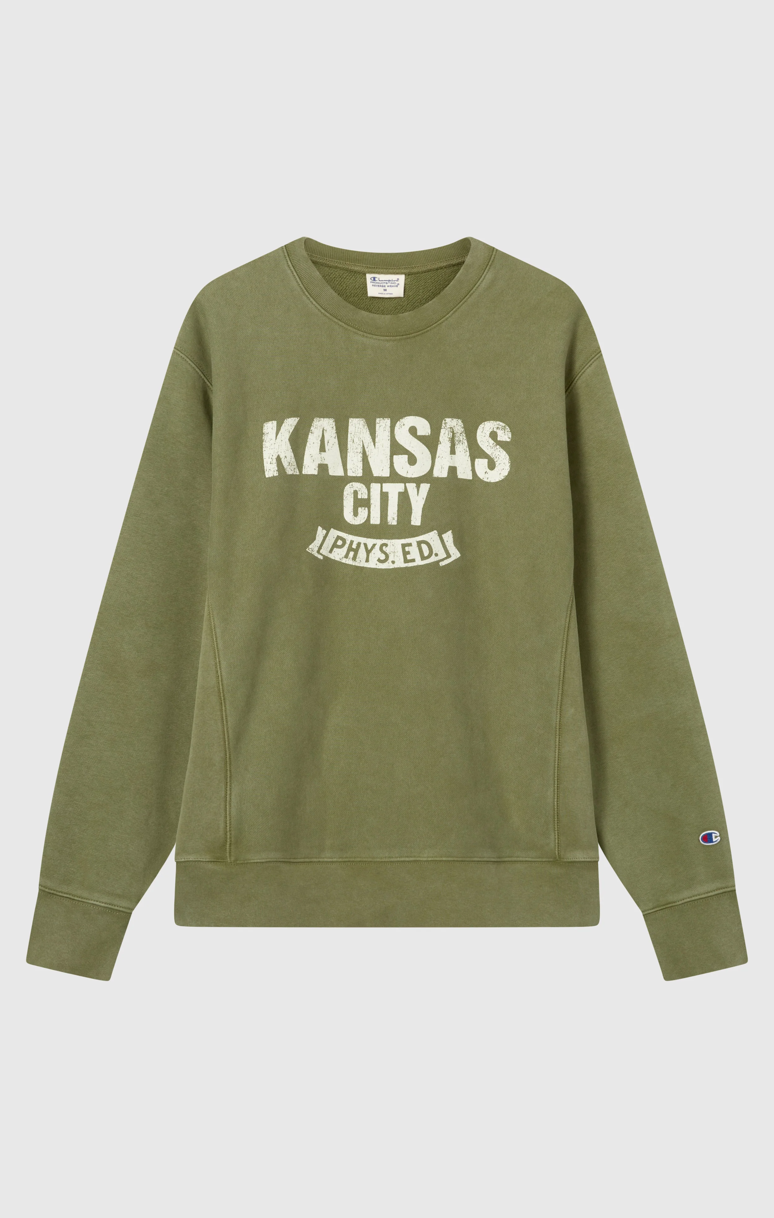 Men’s Heavyweight Crewneck Sweatshirt with Brushed Interior and Print Reverse Weave - Image 5