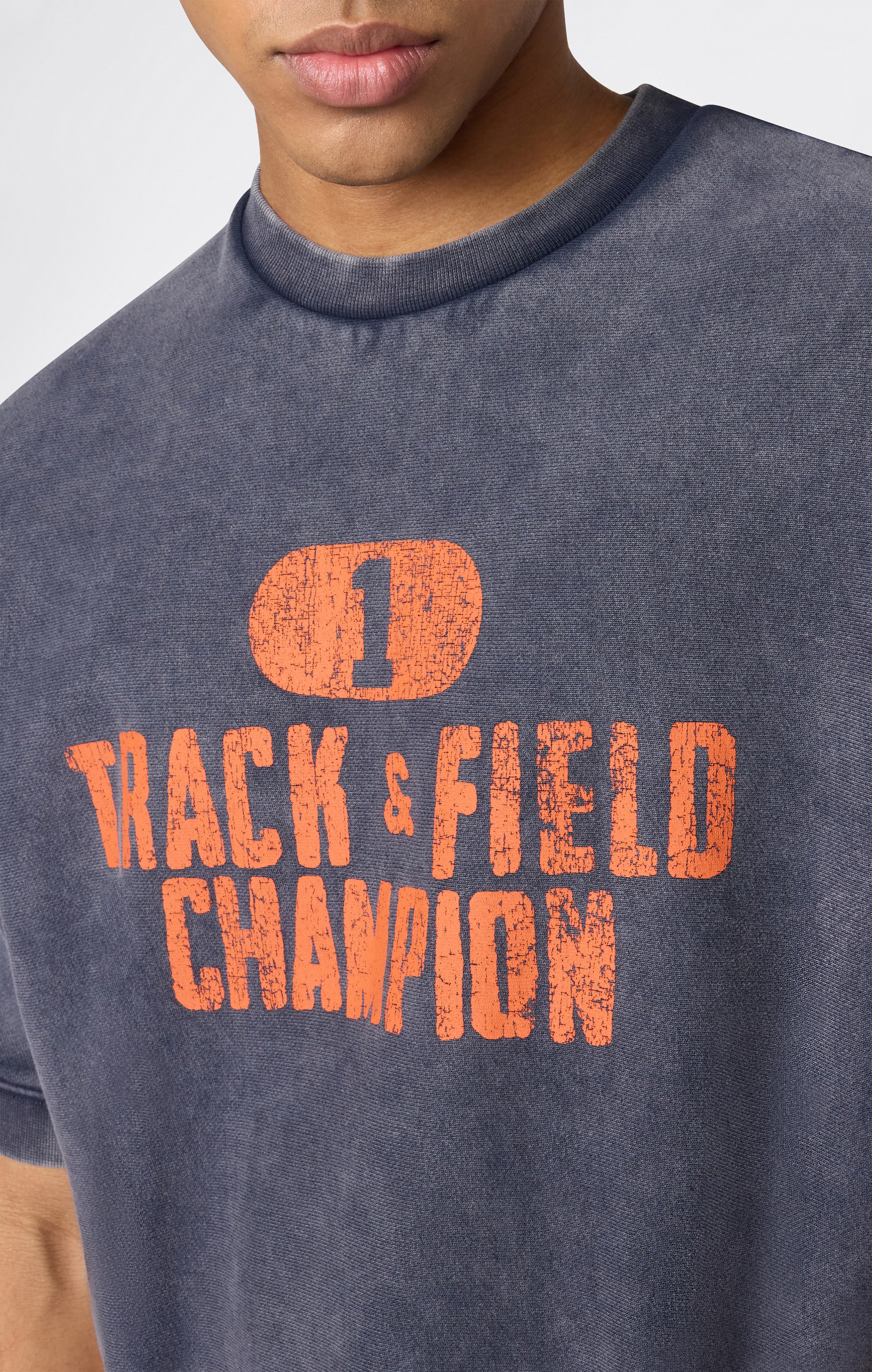 Men’s Heavyweight Short Sleeve Sweatshirt with Brushed Interior and Print Reverse Weave - Image 3