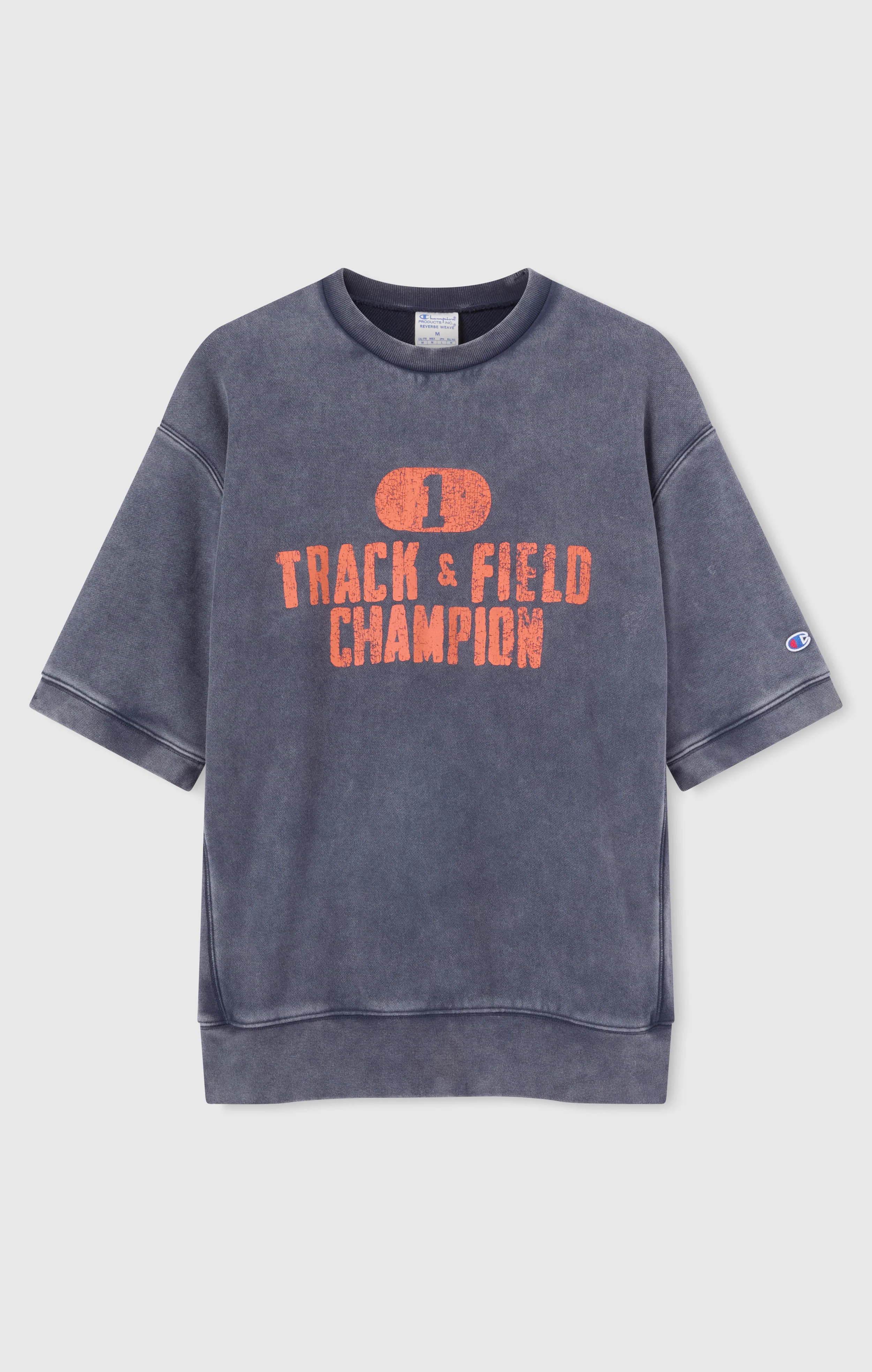 Men’s Heavyweight Short Sleeve Sweatshirt with Brushed Interior and Print Reverse Weave - Image 5