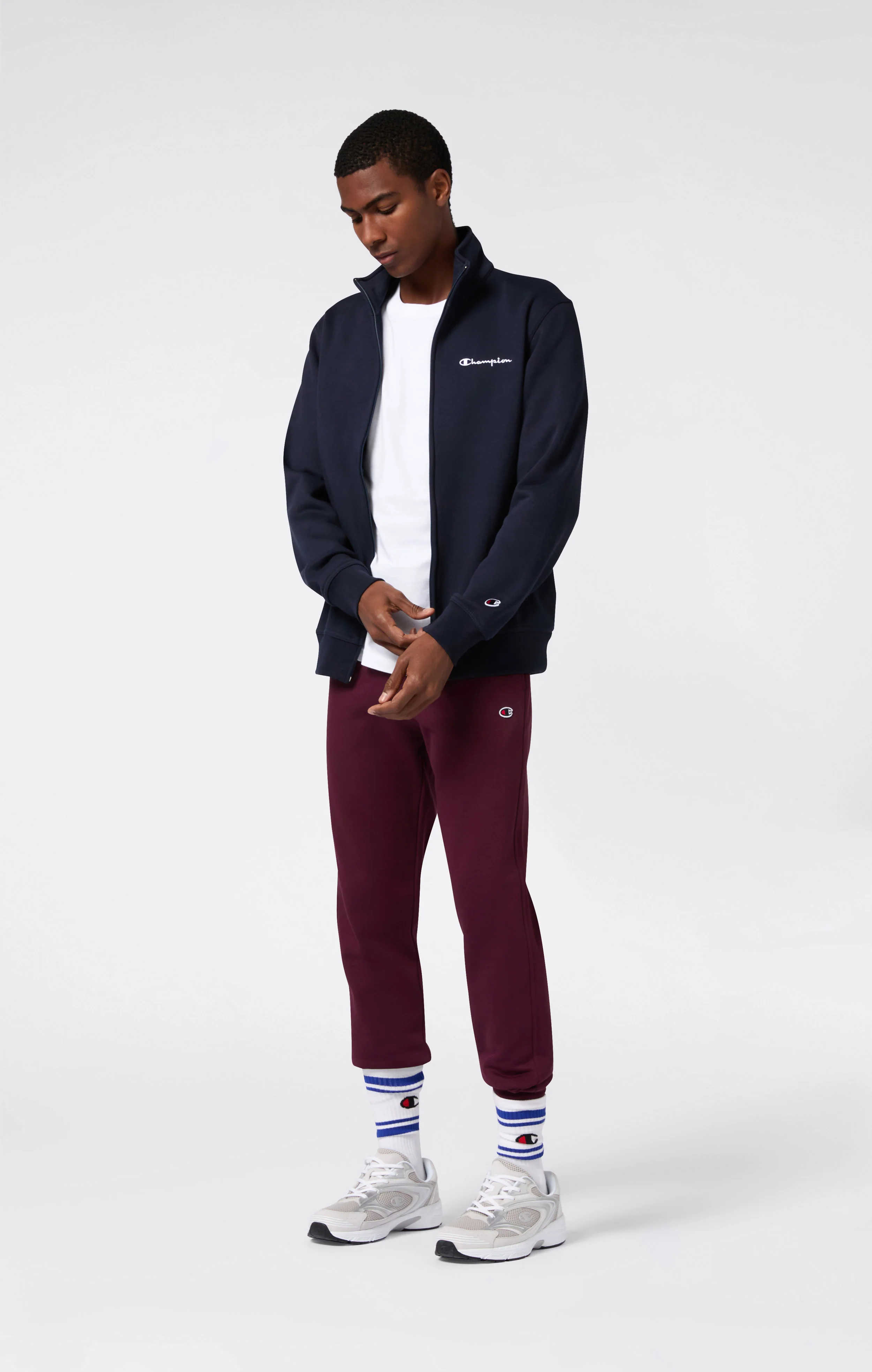 Men’s Rib Cuff Slim Fit Fleece Joggers Icons - Image 4