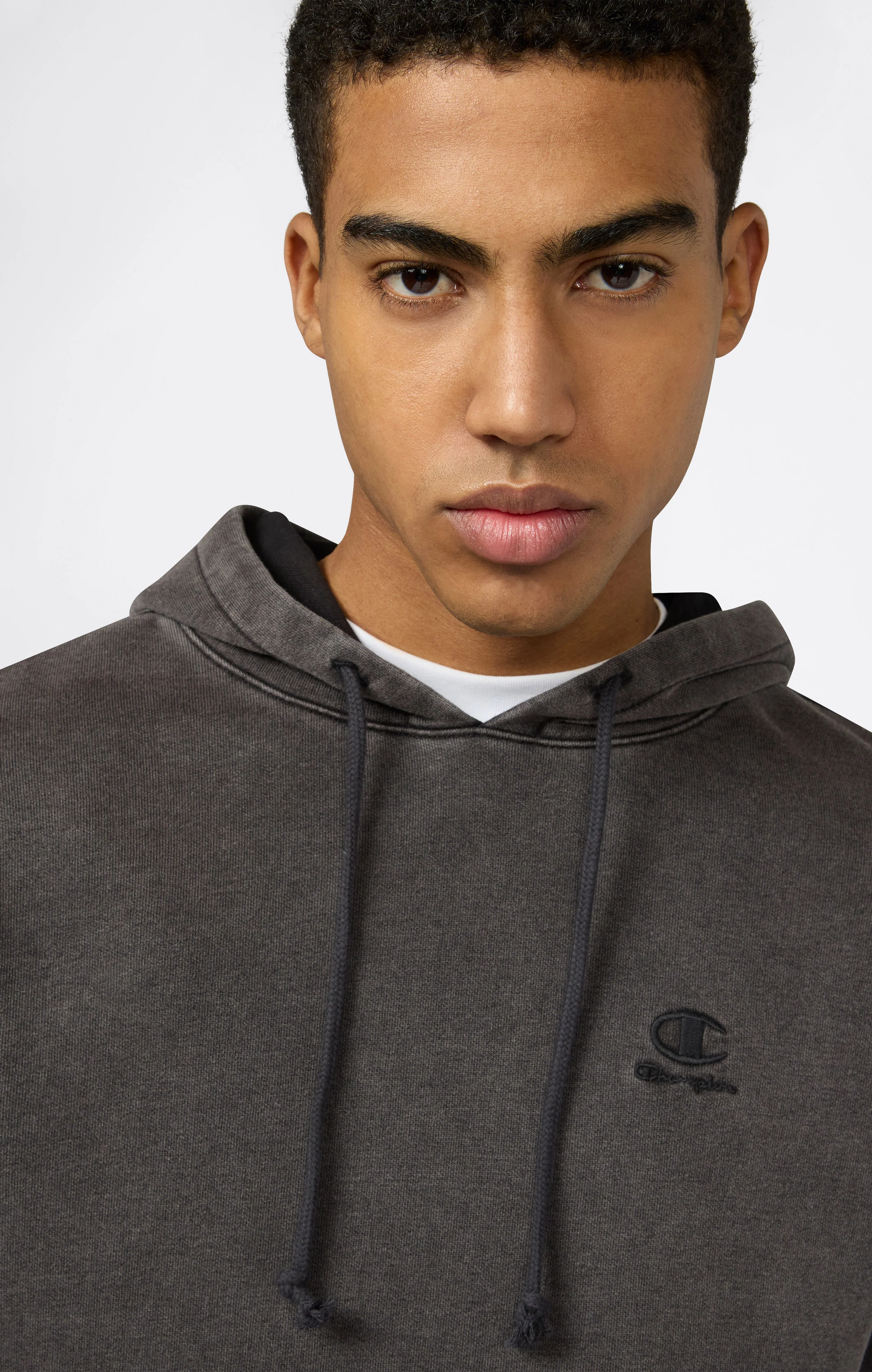 Men’s Hooded Sweatshirt with Embroidered Logo and Washed Effect Icons - Image 4