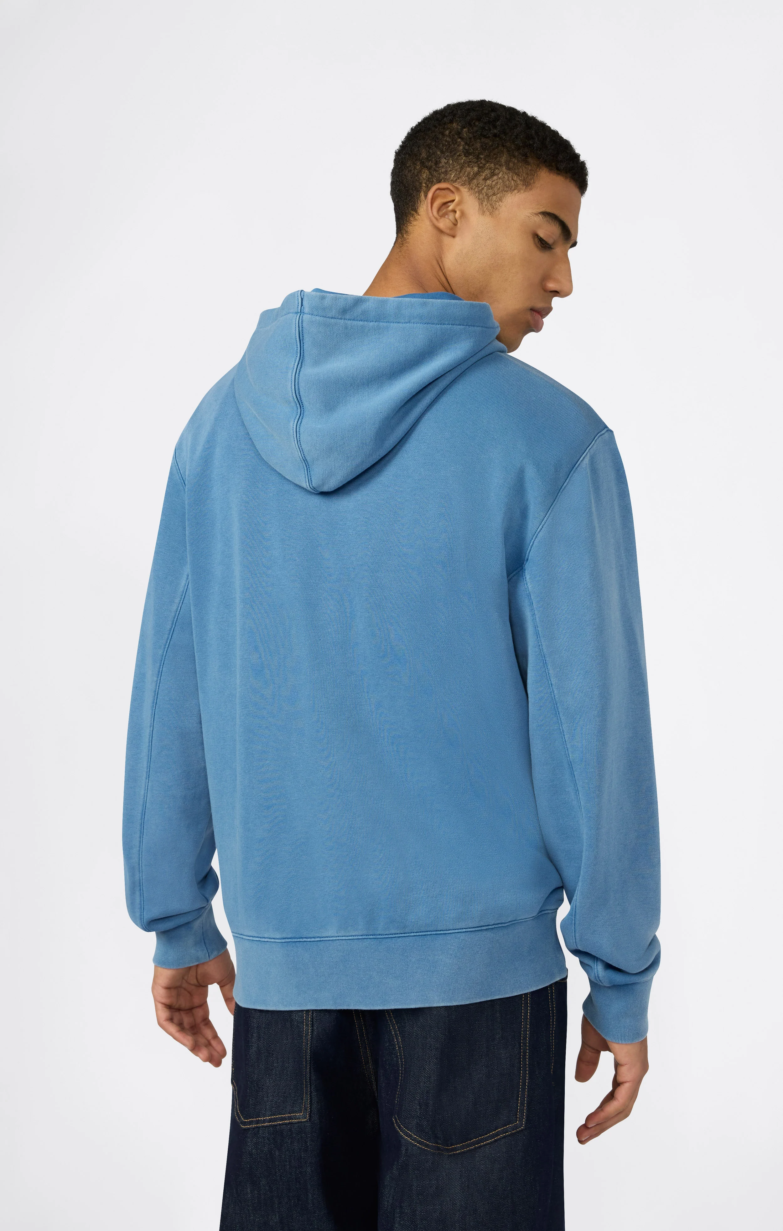Men’s Hooded Sweatshirt with Embroidered Logo and Washed Effect Icons - Image 3