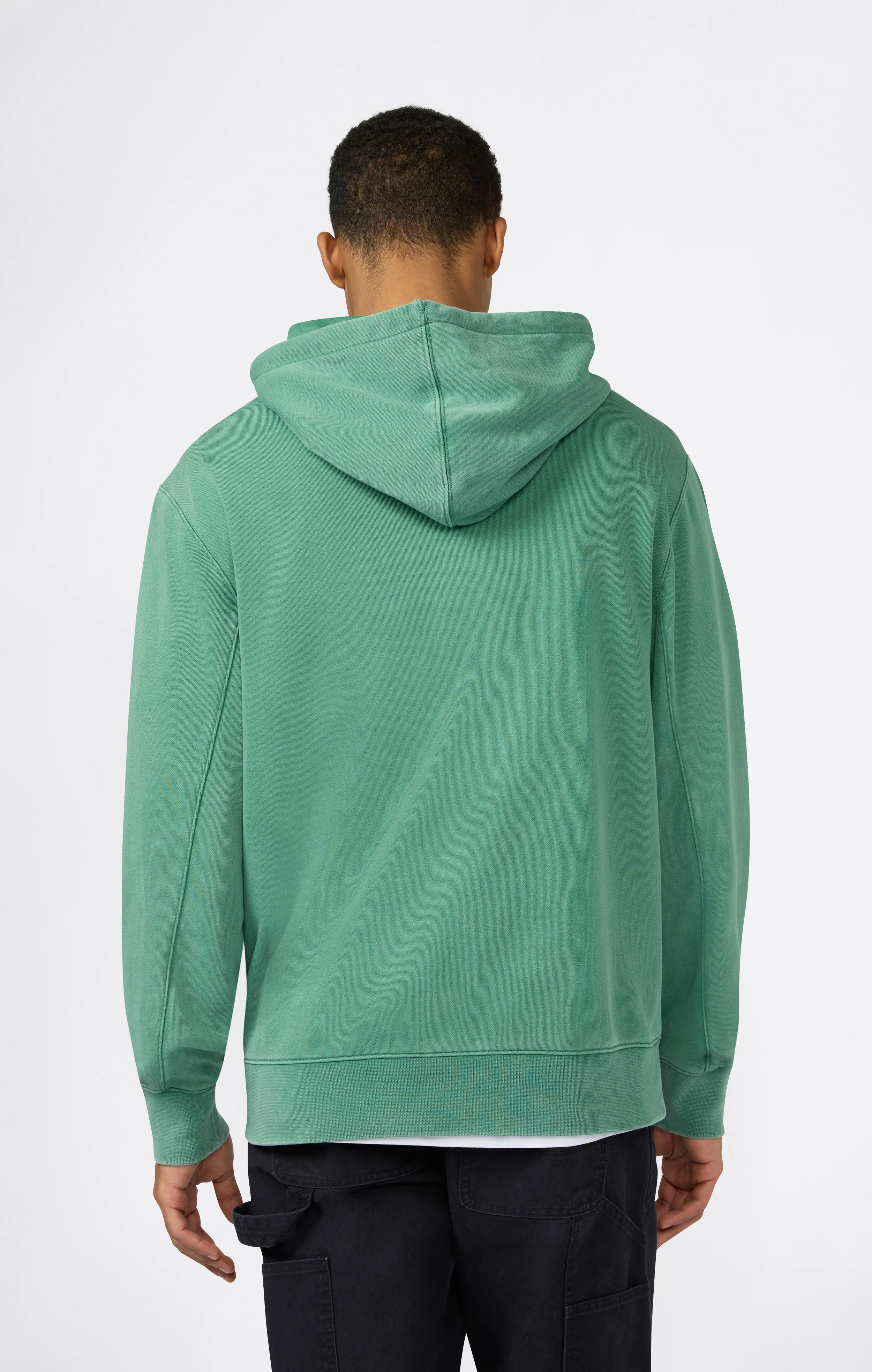 Men’s Hooded Sweatshirt with Embroidered Logo and Washed Effect Icons - Image 3
