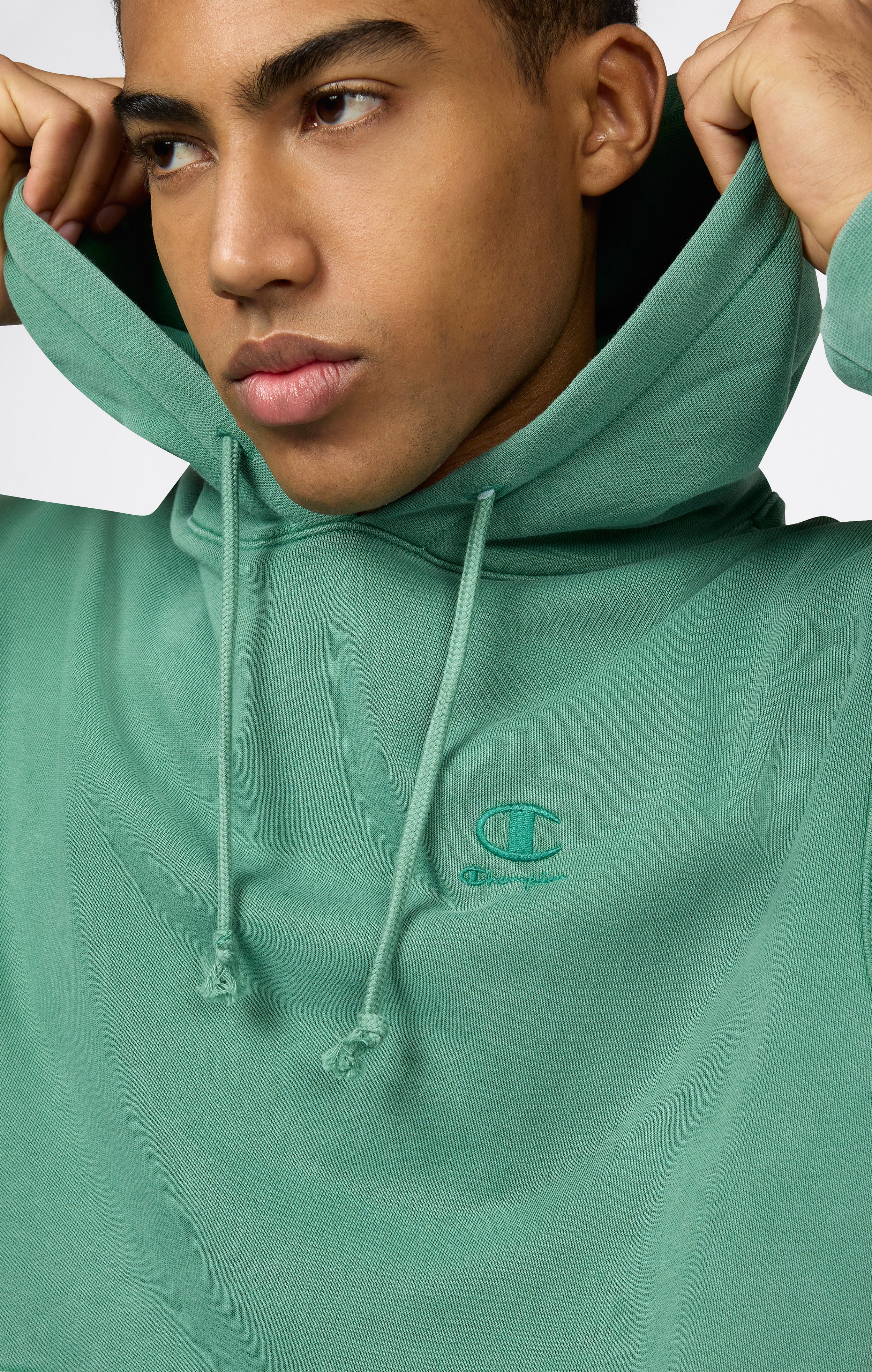 Men’s Hooded Sweatshirt with Embroidered Logo and Washed Effect Icons - Image 4