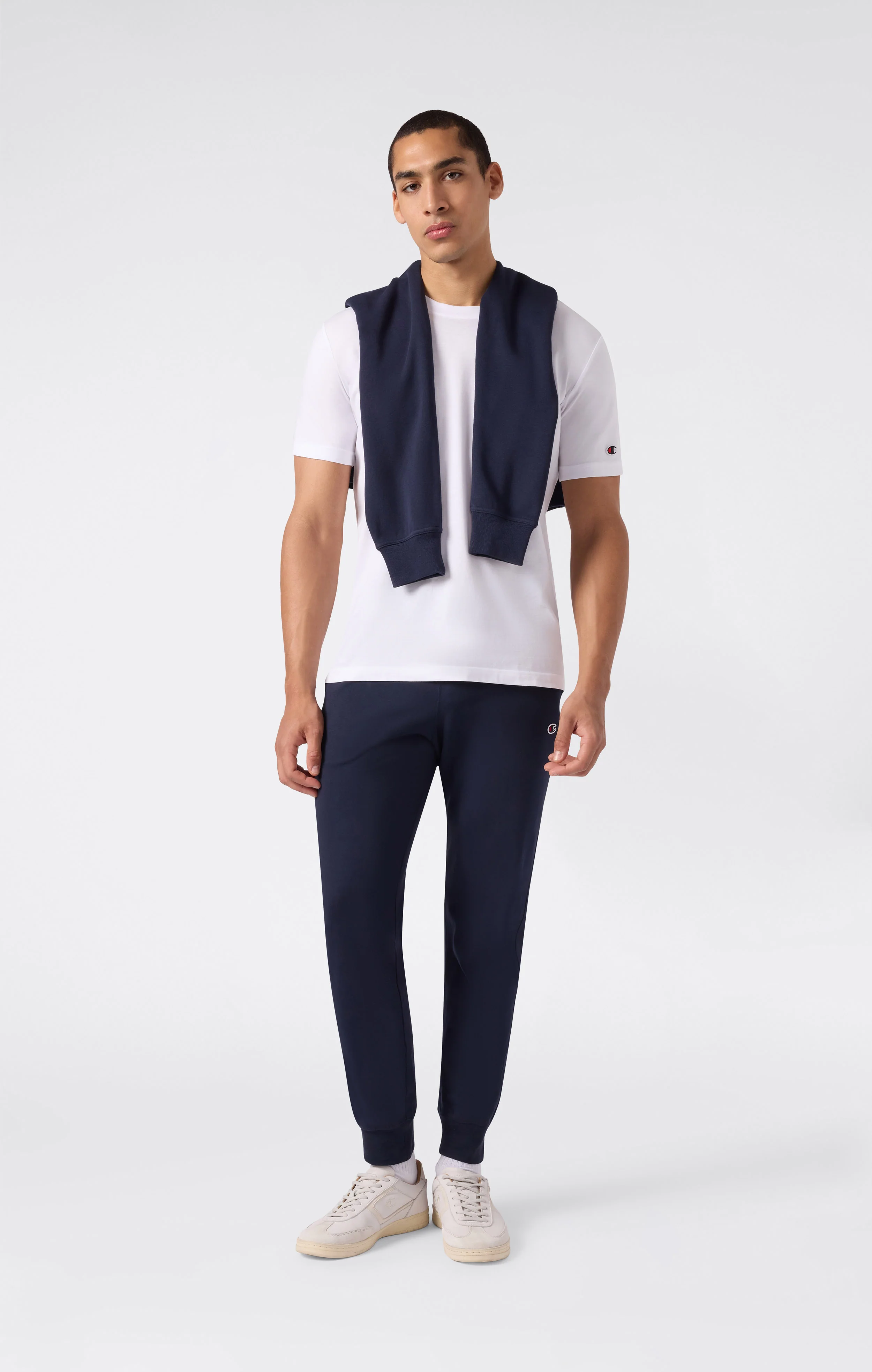 Men's Icons Slim Fit Rib Cuff Light Pants with Embroidered Logo - Image 2