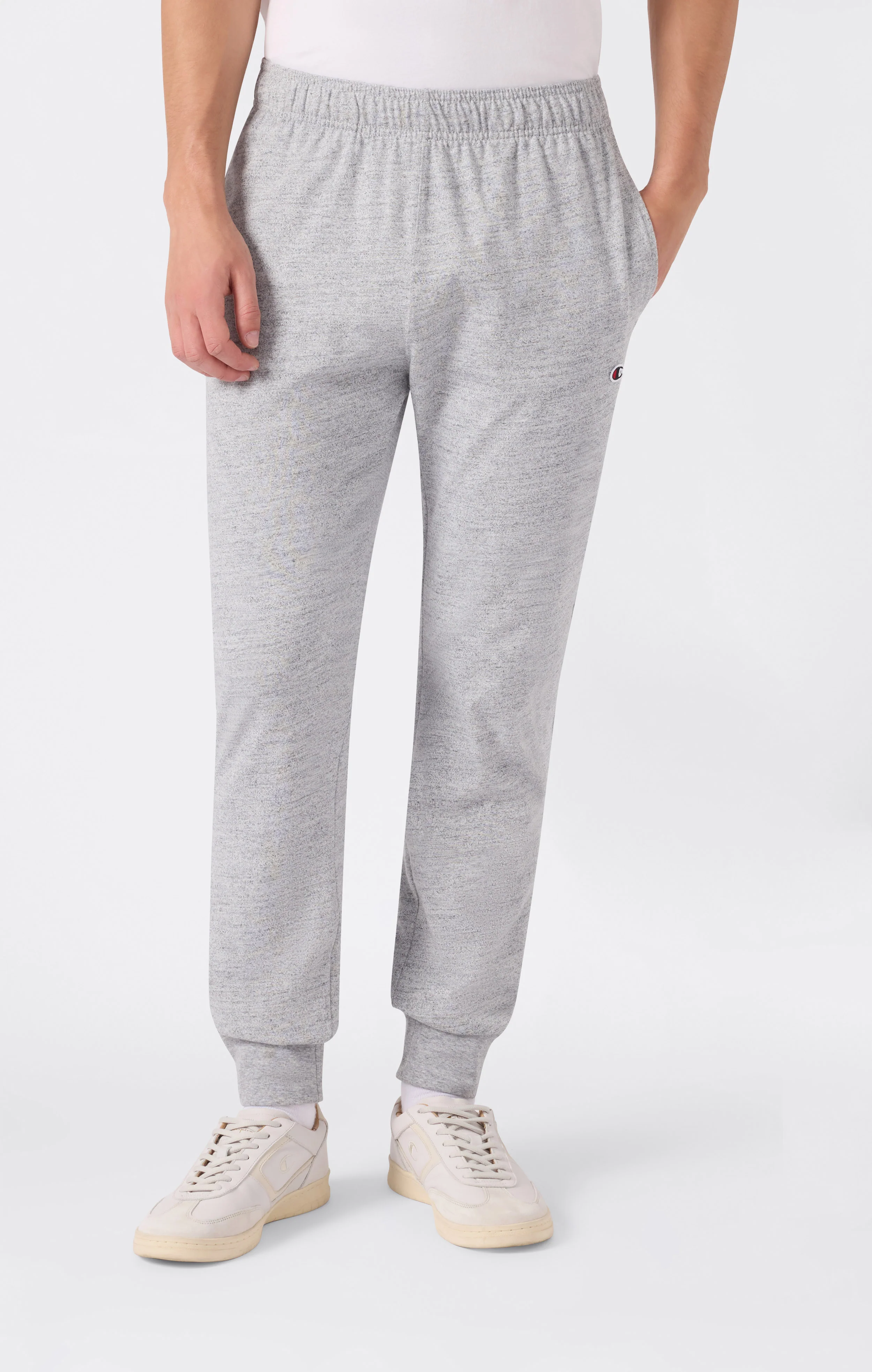 Men's Icons Slim Fit Rib Cuff Light Pants with Embroidered Logo