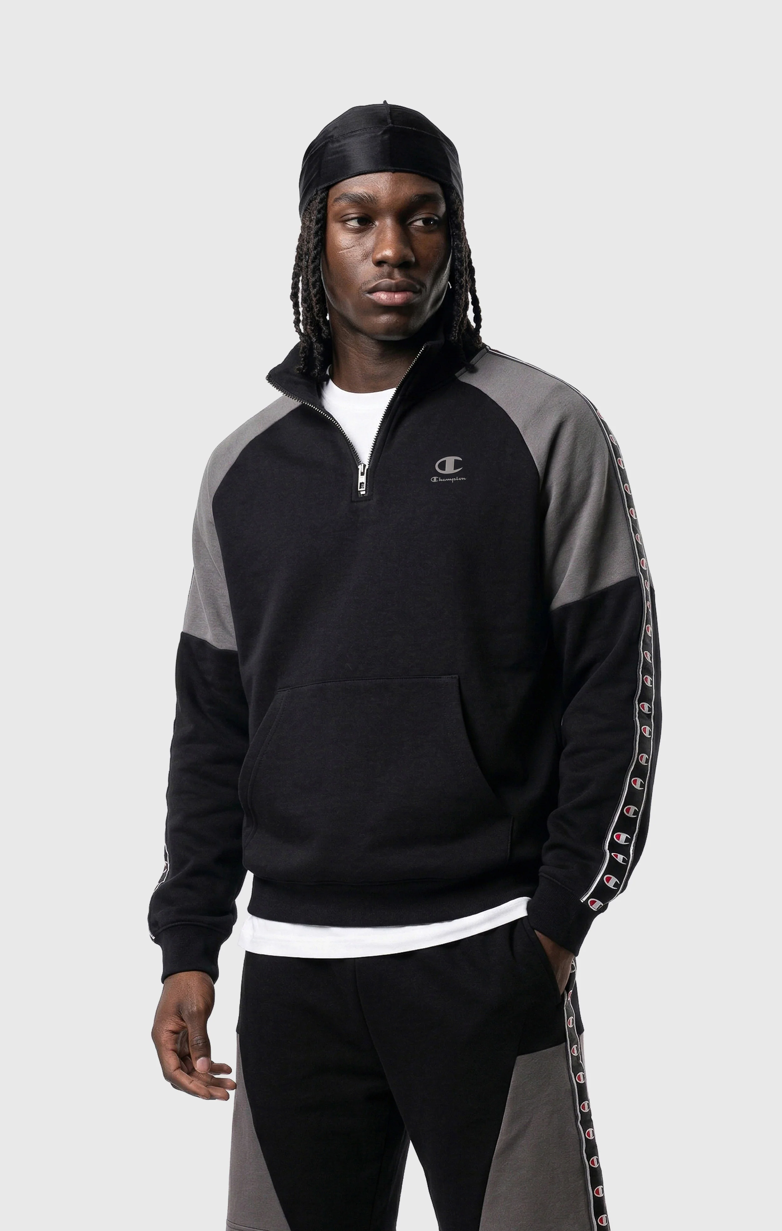 Men’s Interlock Half Zip Tape Logo Sweatshirt