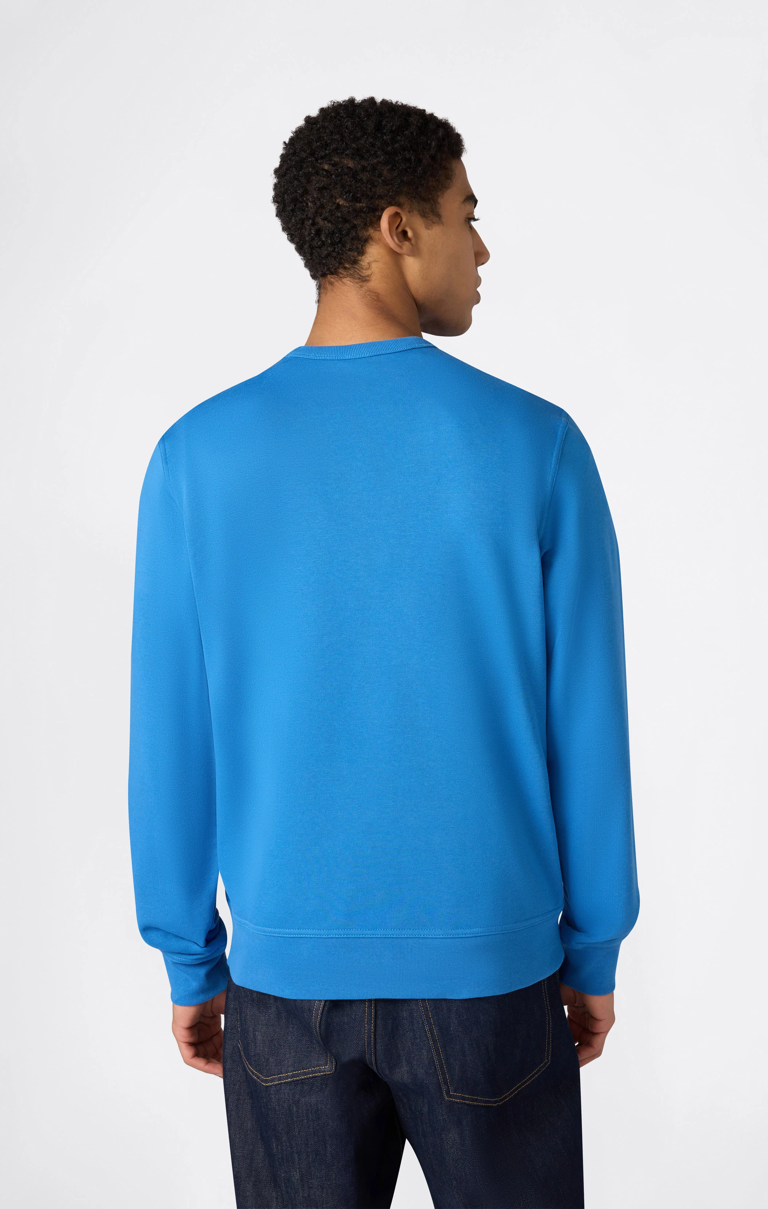 Men’s Lightweight Crewneck Sweatshirt with Embroidered Logo Icons - Image 4