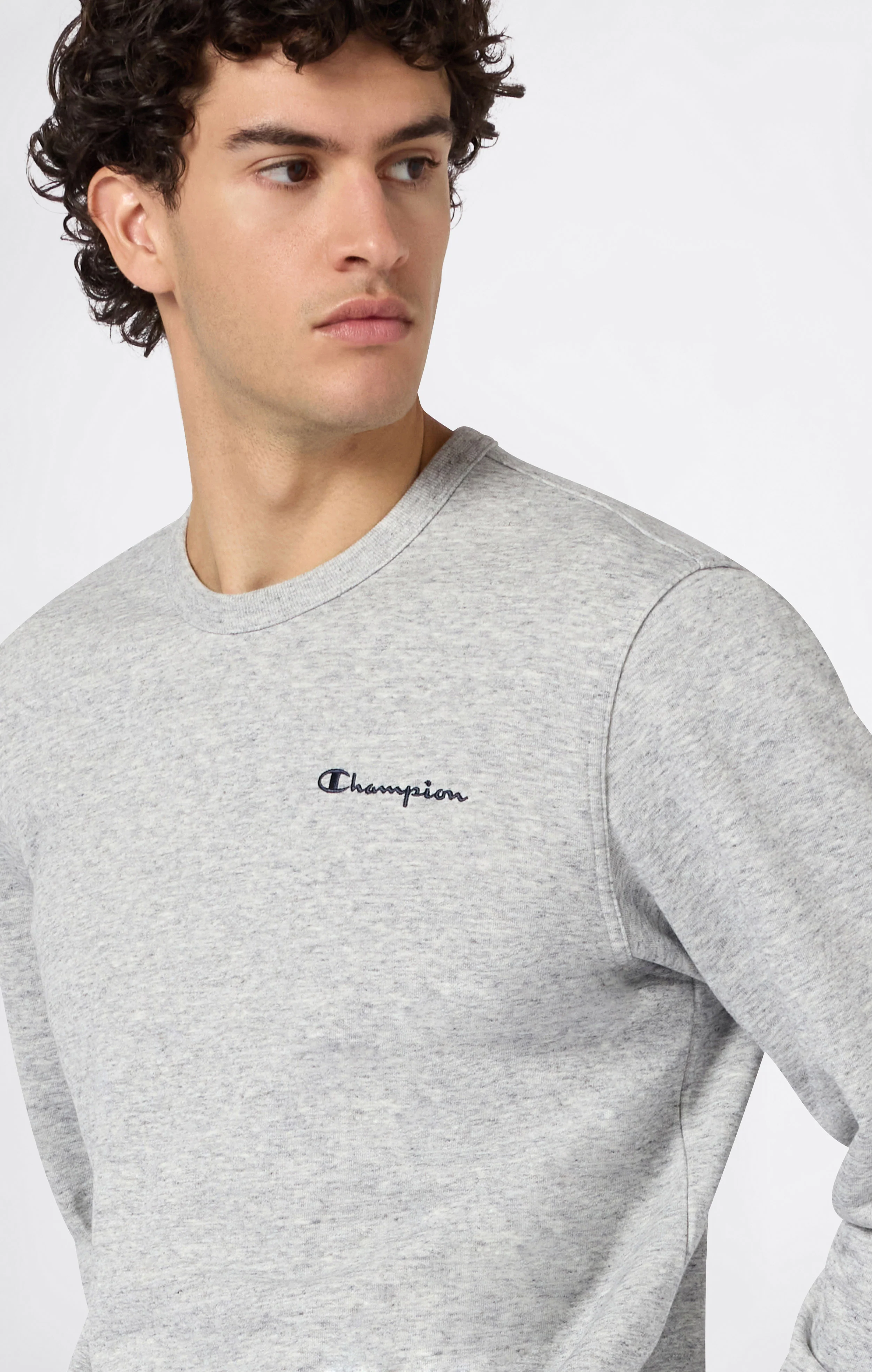 Men’s Lightweight Crewneck Sweatshirt with Embroidered Logo Icons - Image 4