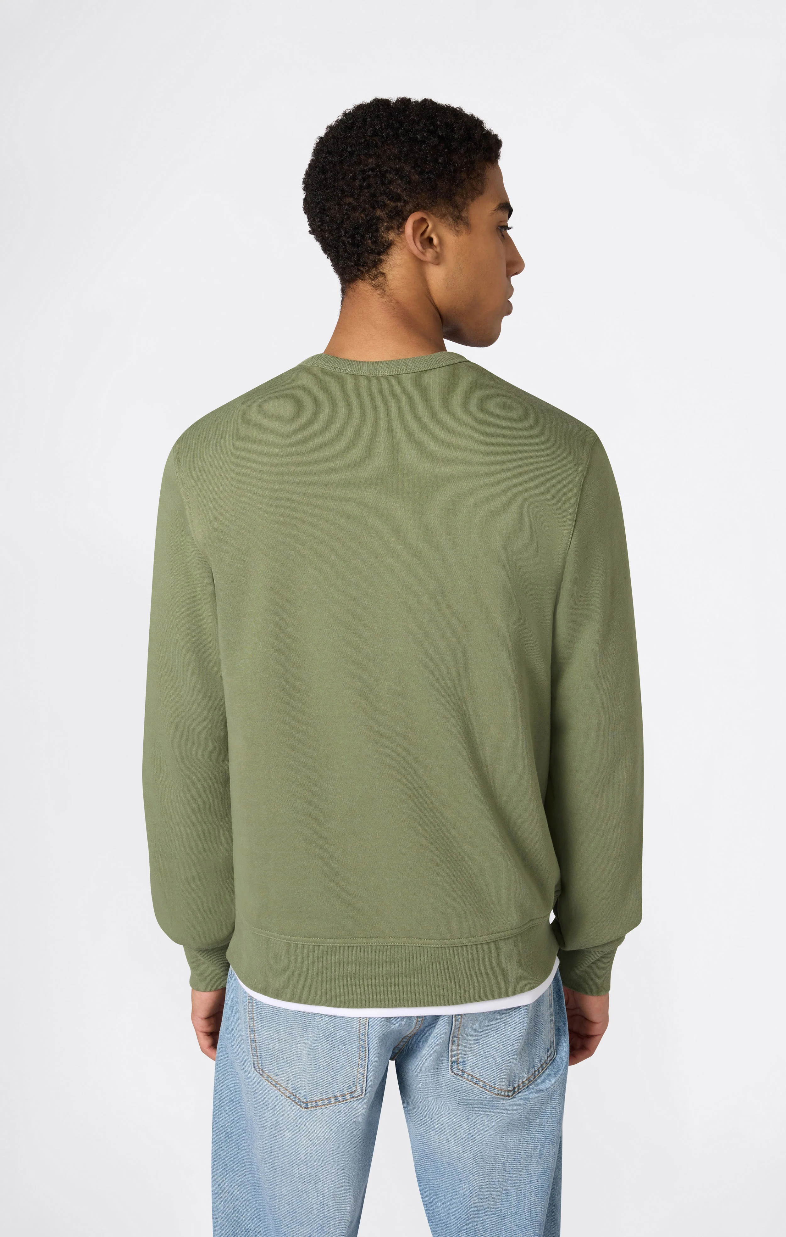 Men’s Lightweight Crewneck Sweatshirt with Embroidered Logo Icons - Image 4