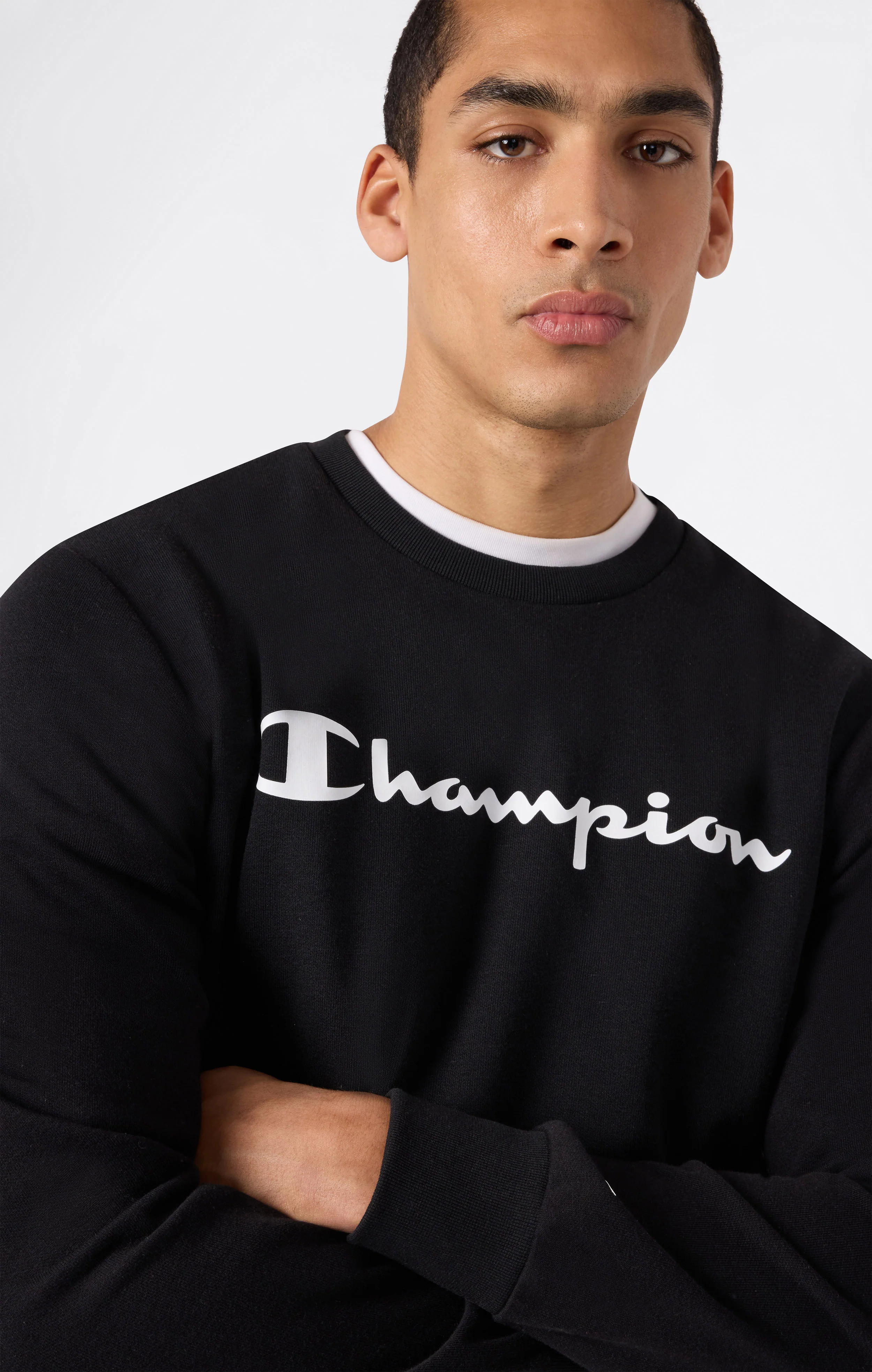 Men’s Lightweight Crewneck Sweatshirt with Maxi Printed Logo - Image 4
