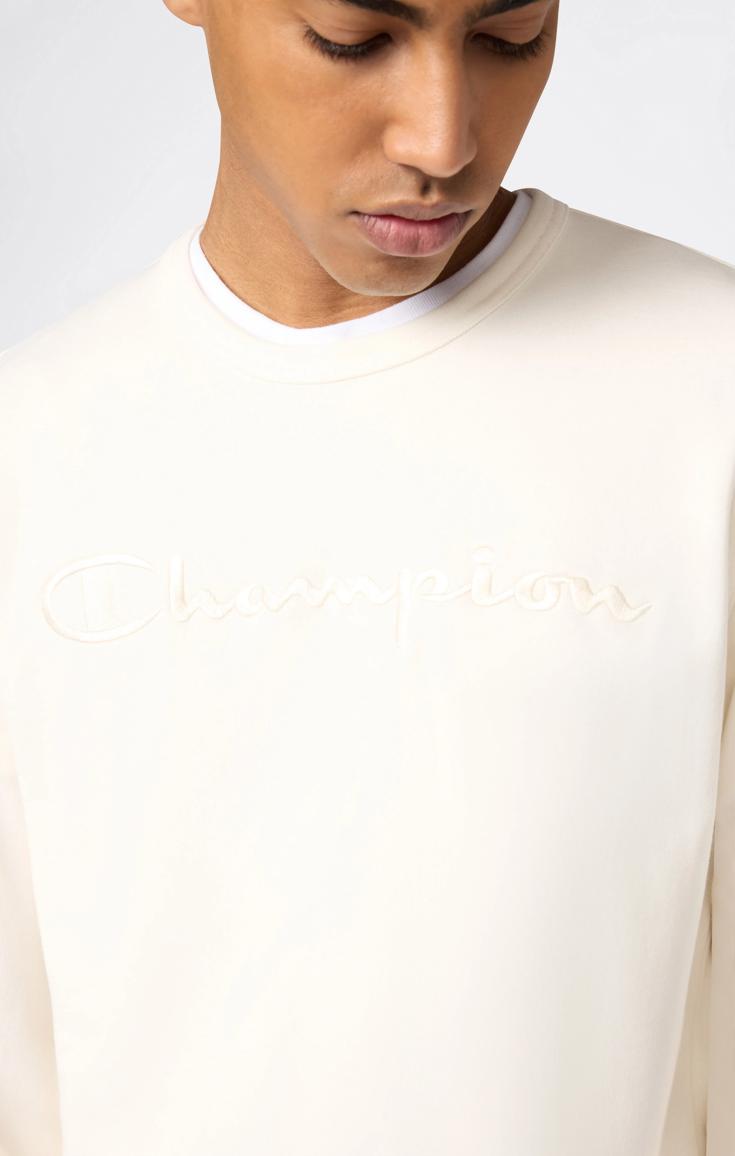 Men’s Lightweight Crewneck Sweatshirt with Tonal Logo Icons - Image 3