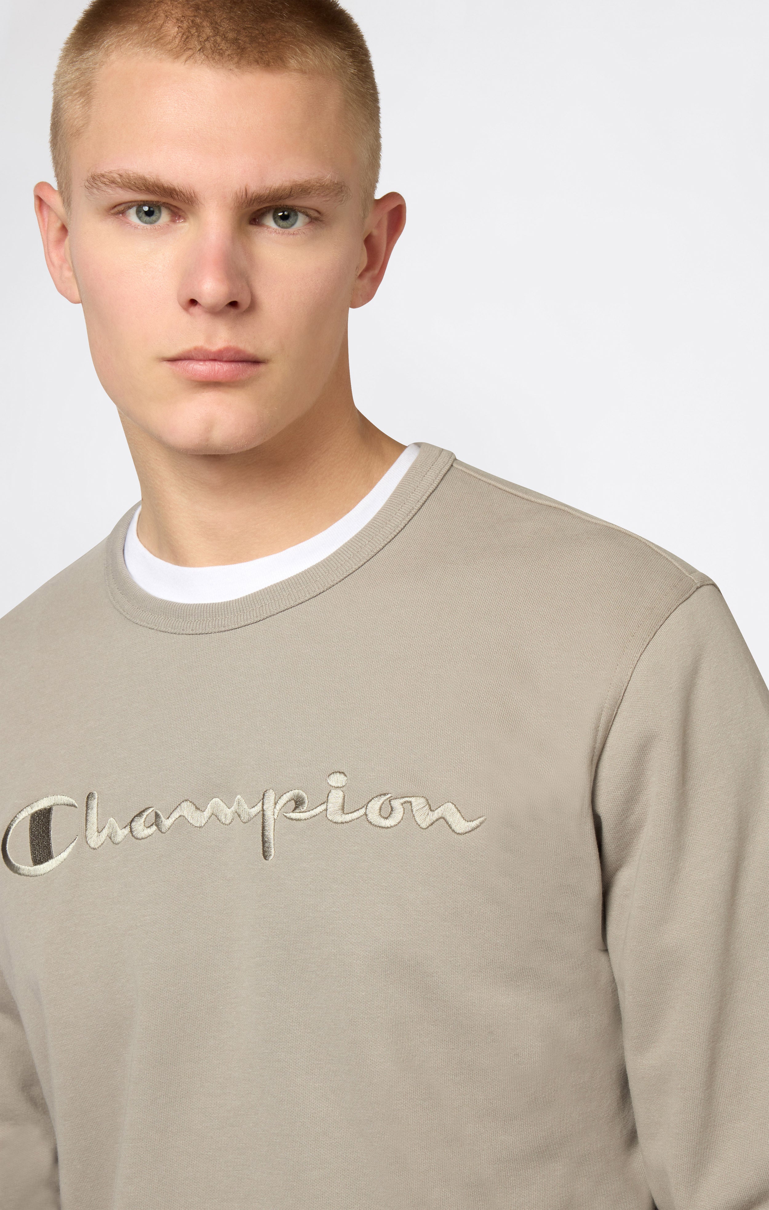 Men’s Lightweight Crewneck Sweatshirt with Tonal Logo Icons - Image 3