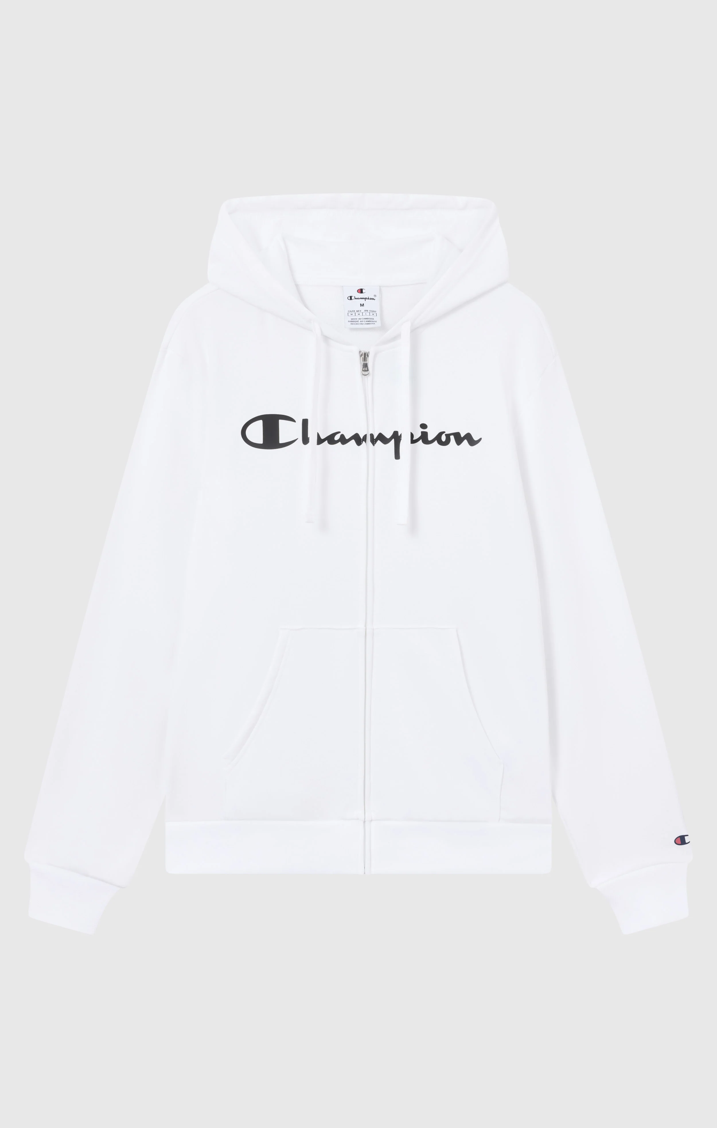 Men’s Lightweight Full Zip Hooded Sweatshirt with Maxi Printed Logo - Image 5