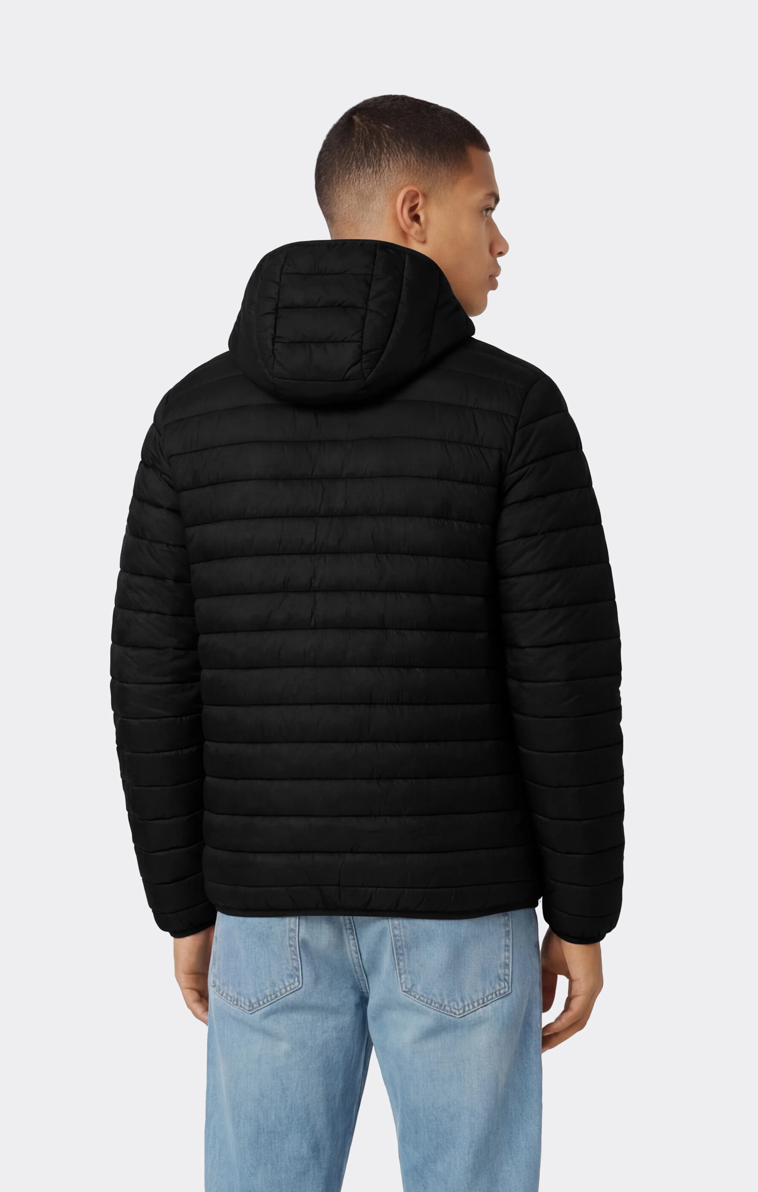 Men’s Lightweight Hooded Padded Jacket with Full Zip - Image 3