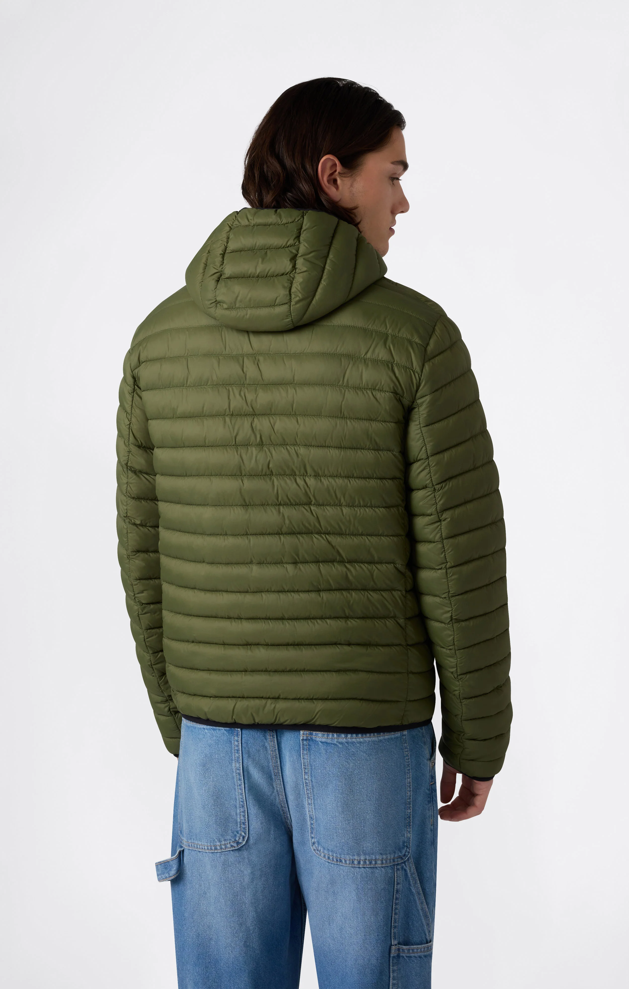 Men’s Lightweight Hooded Padded Jacket with Full Zip - Image 3
