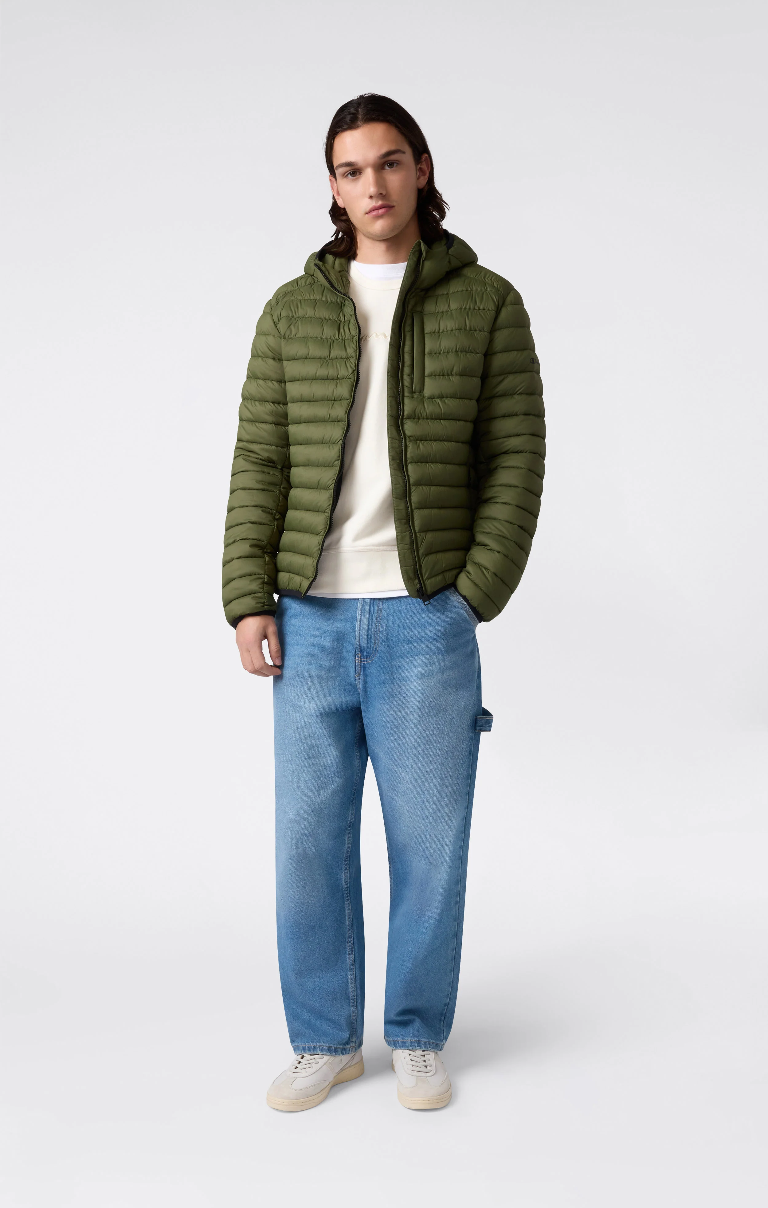 Men’s Lightweight Hooded Padded Jacket with Full Zip - Image 4