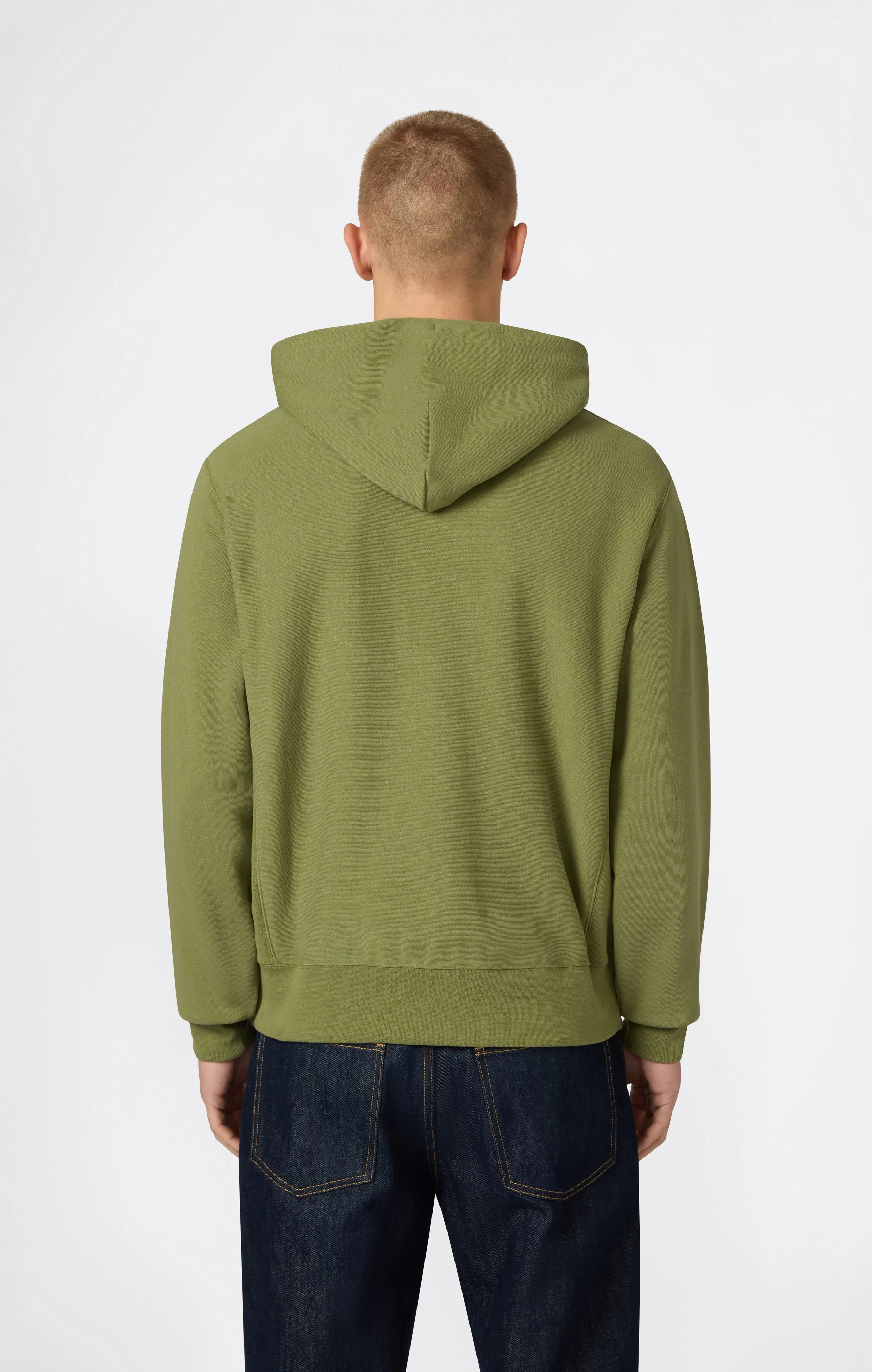 Men’s Lightweight Hooded Sweatshirt Reverse Weave - Image 4