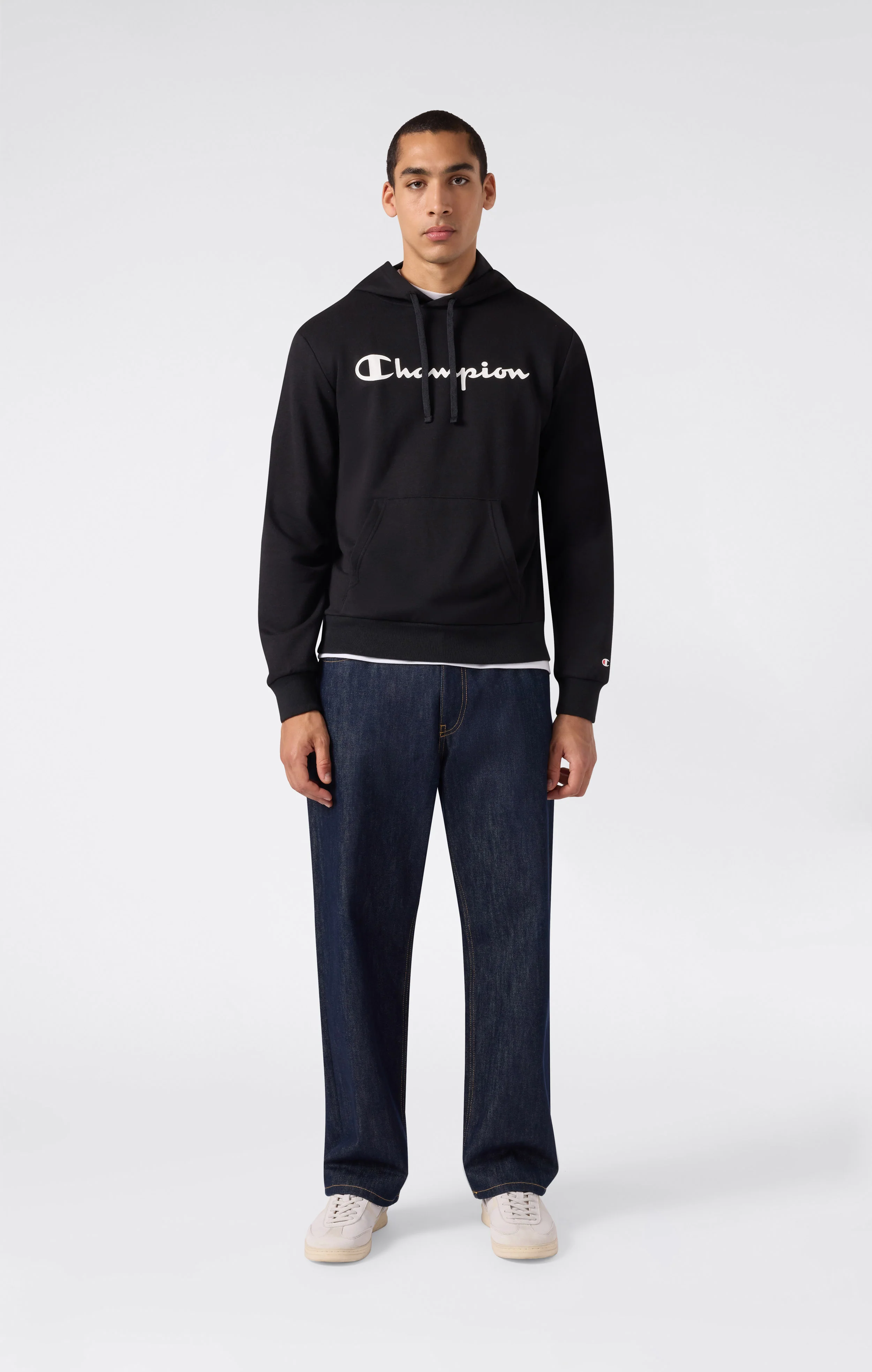 Men’s Lightweight Hooded Sweatshirt with Maxi Printed Logo - Image 2