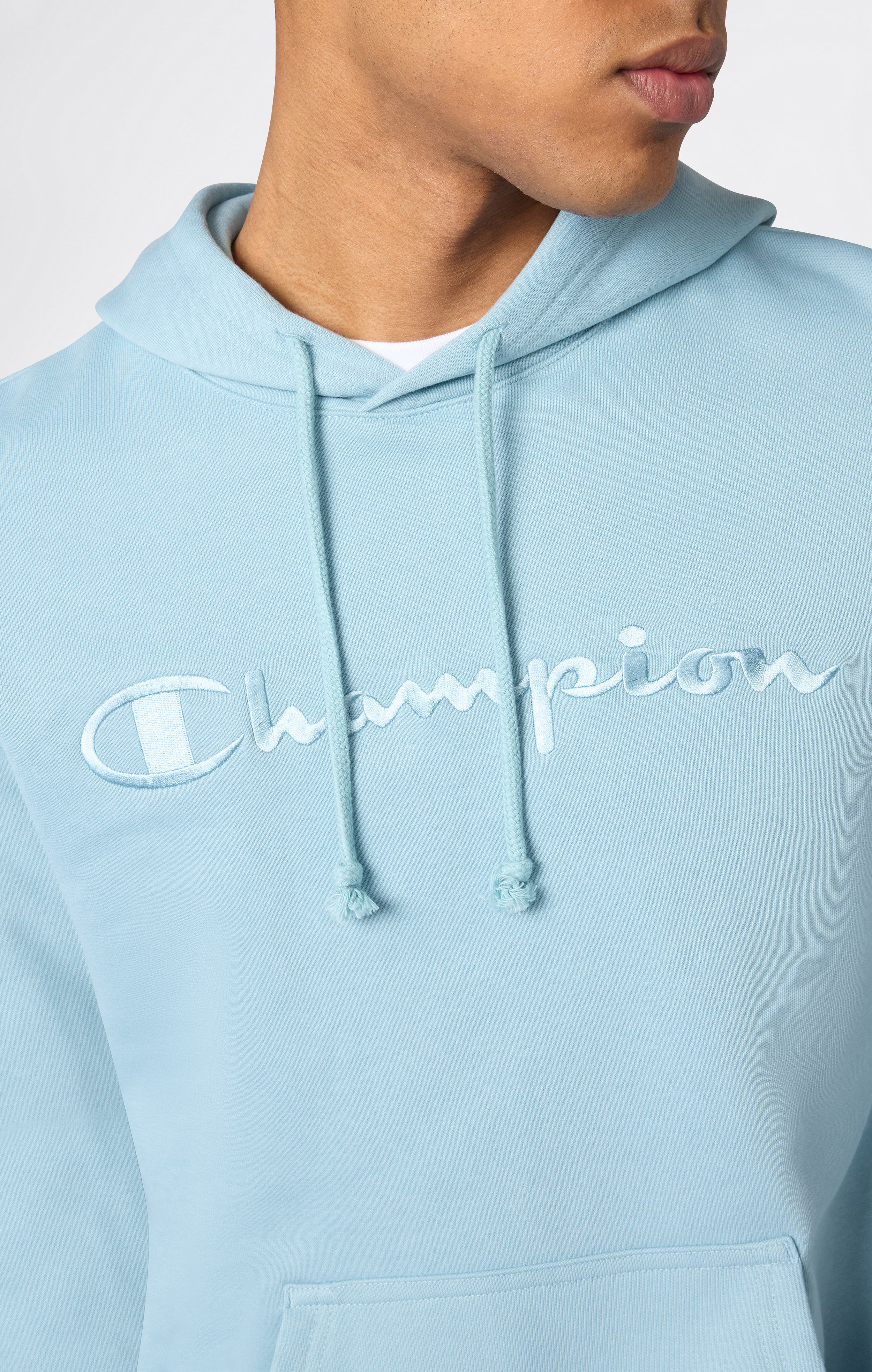 Men's Lightweight Hoodie with Embroidered Logo Icons - Image 3