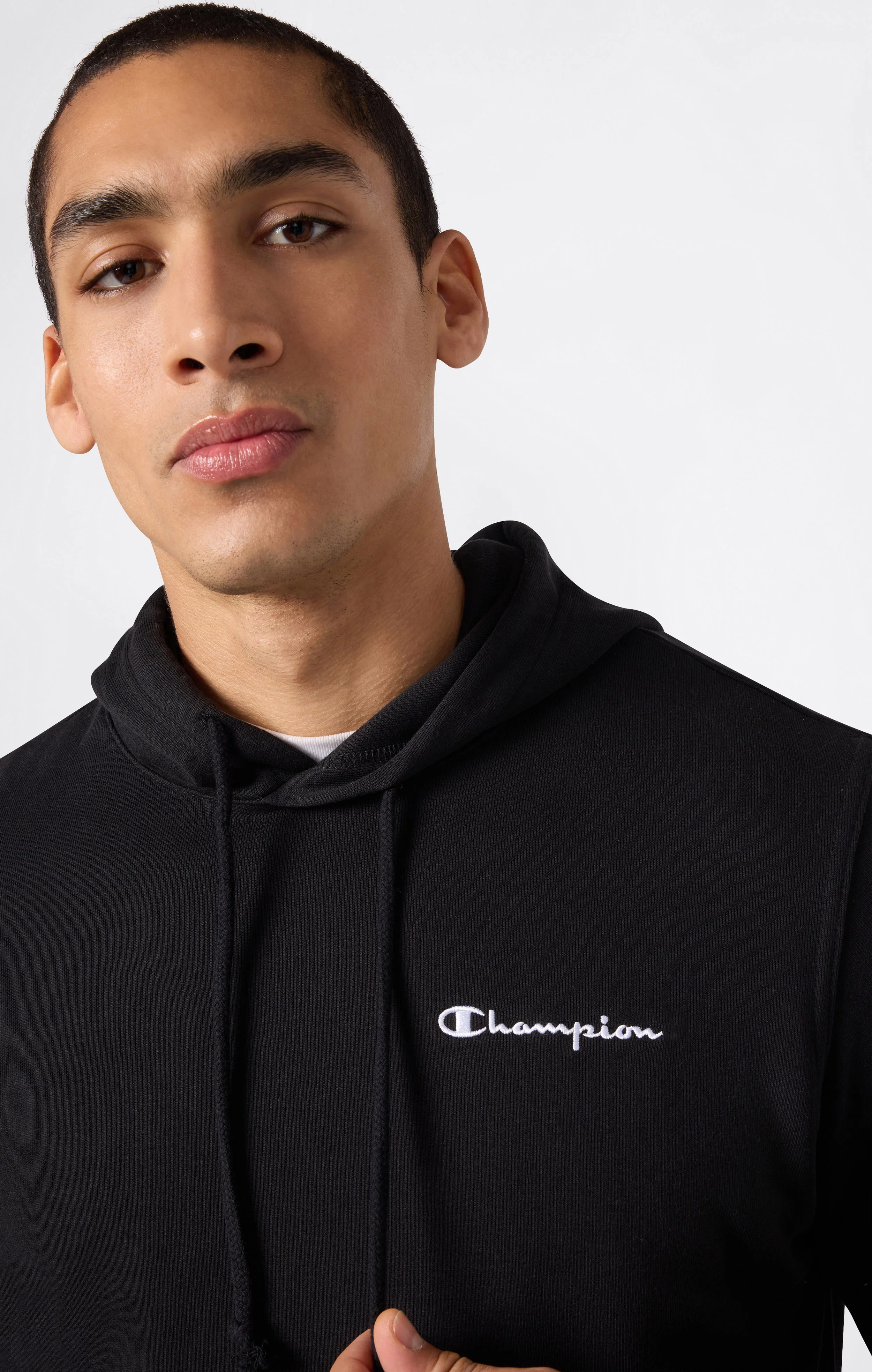 Men’s Lightweight Hoodie with Small Embroidered Logo Icons - Image 3