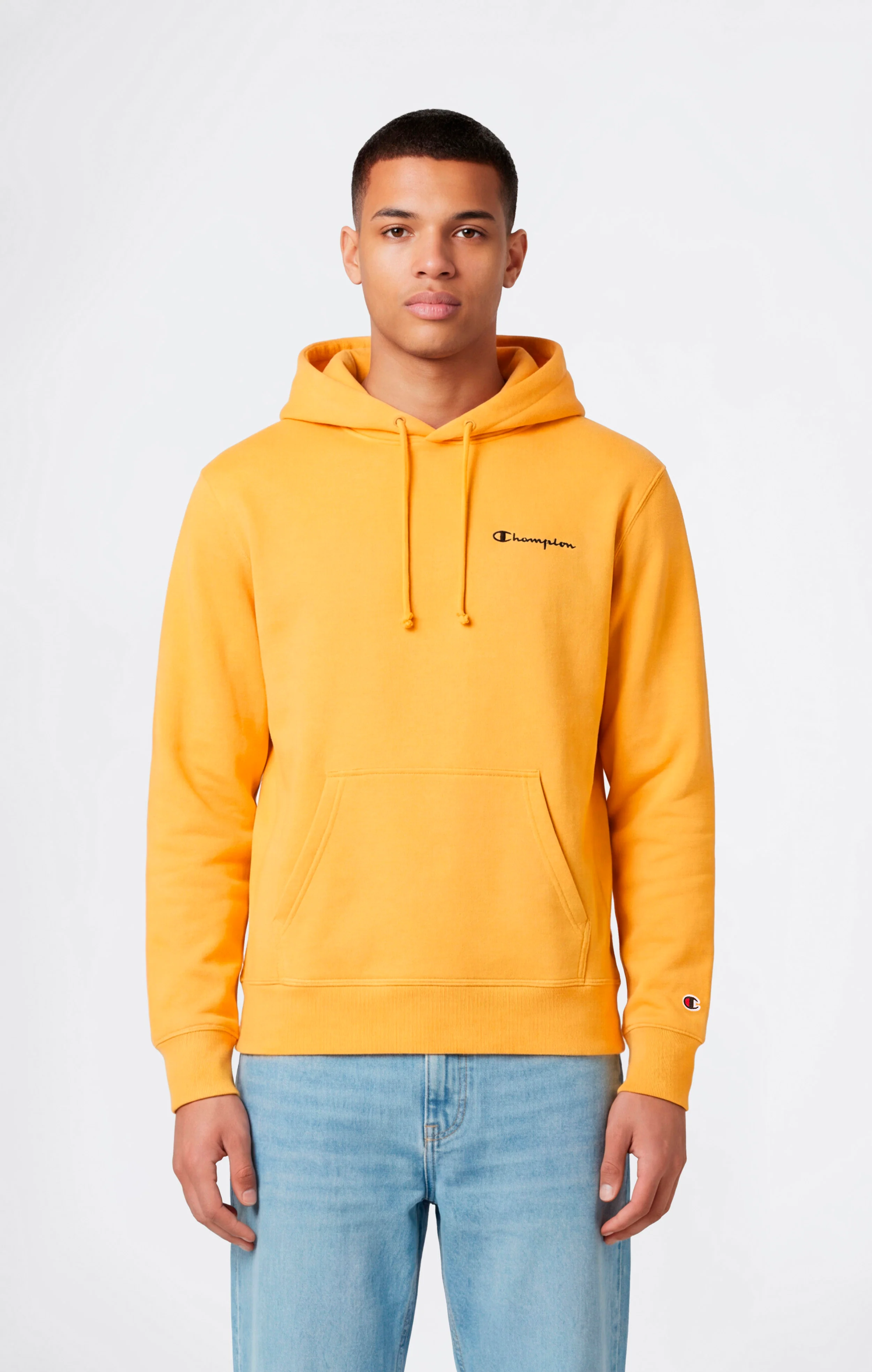 Men’s Lightweight Hoodie with Small Embroidered Logo Icons