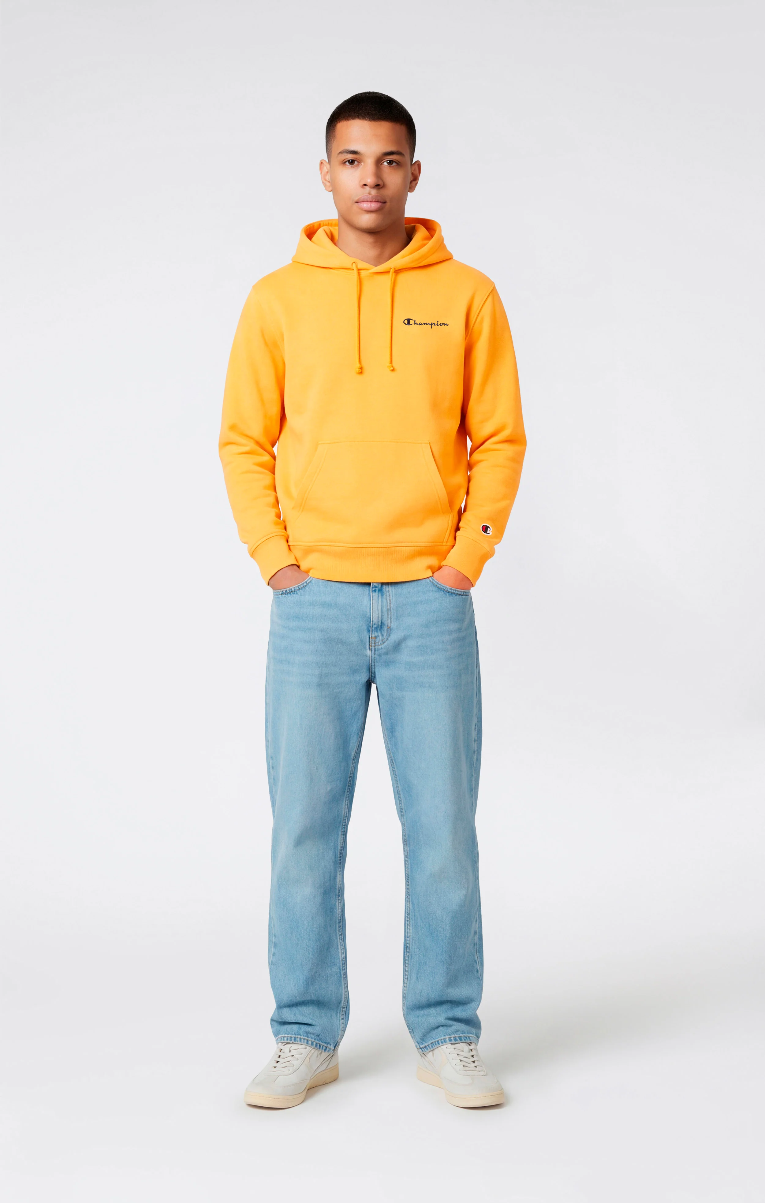 Men’s Lightweight Hoodie with Small Embroidered Logo Icons - Image 2