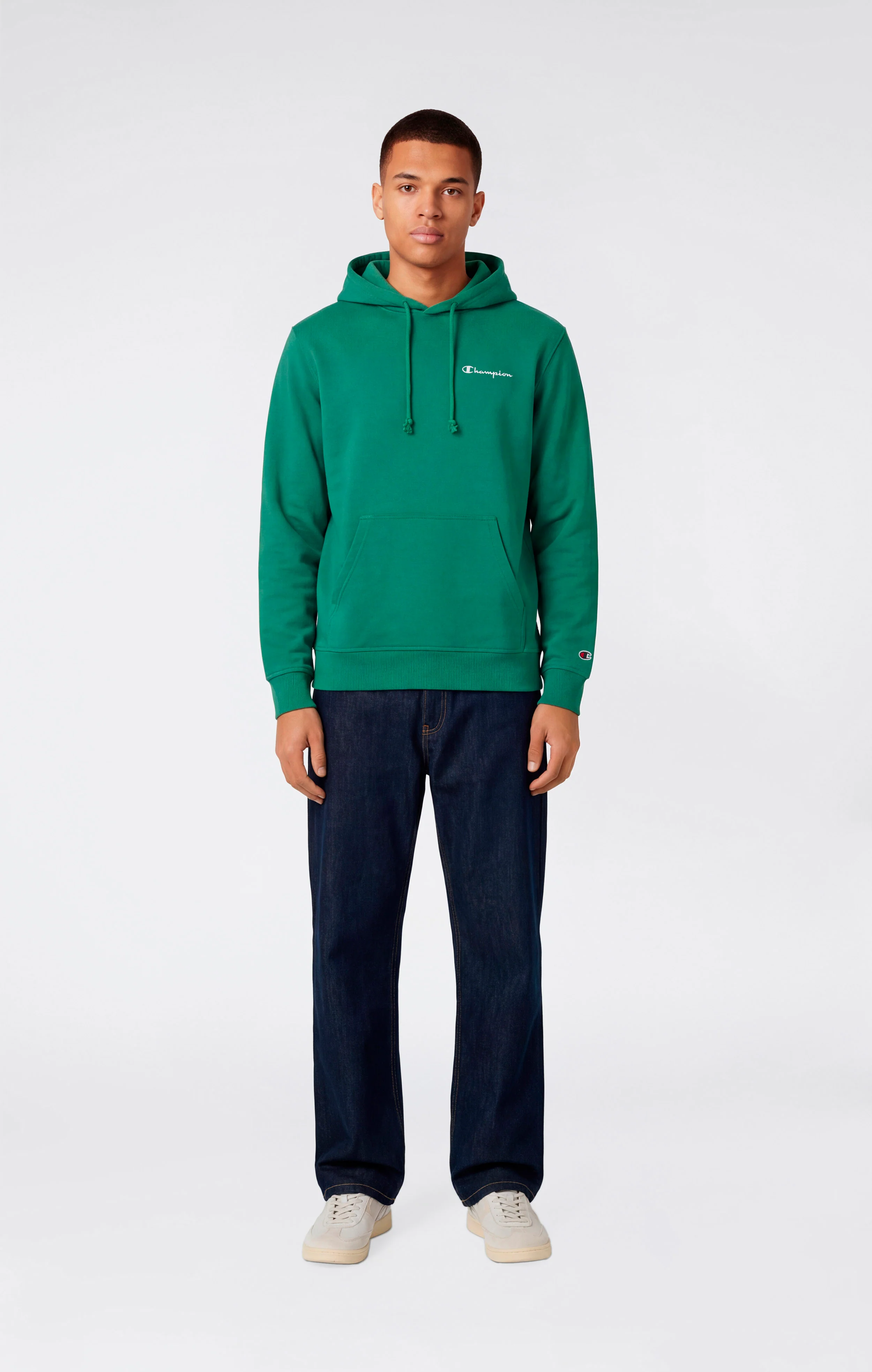 Men’s Lightweight Hoodie with Small Embroidered Logo Icons - Image 2