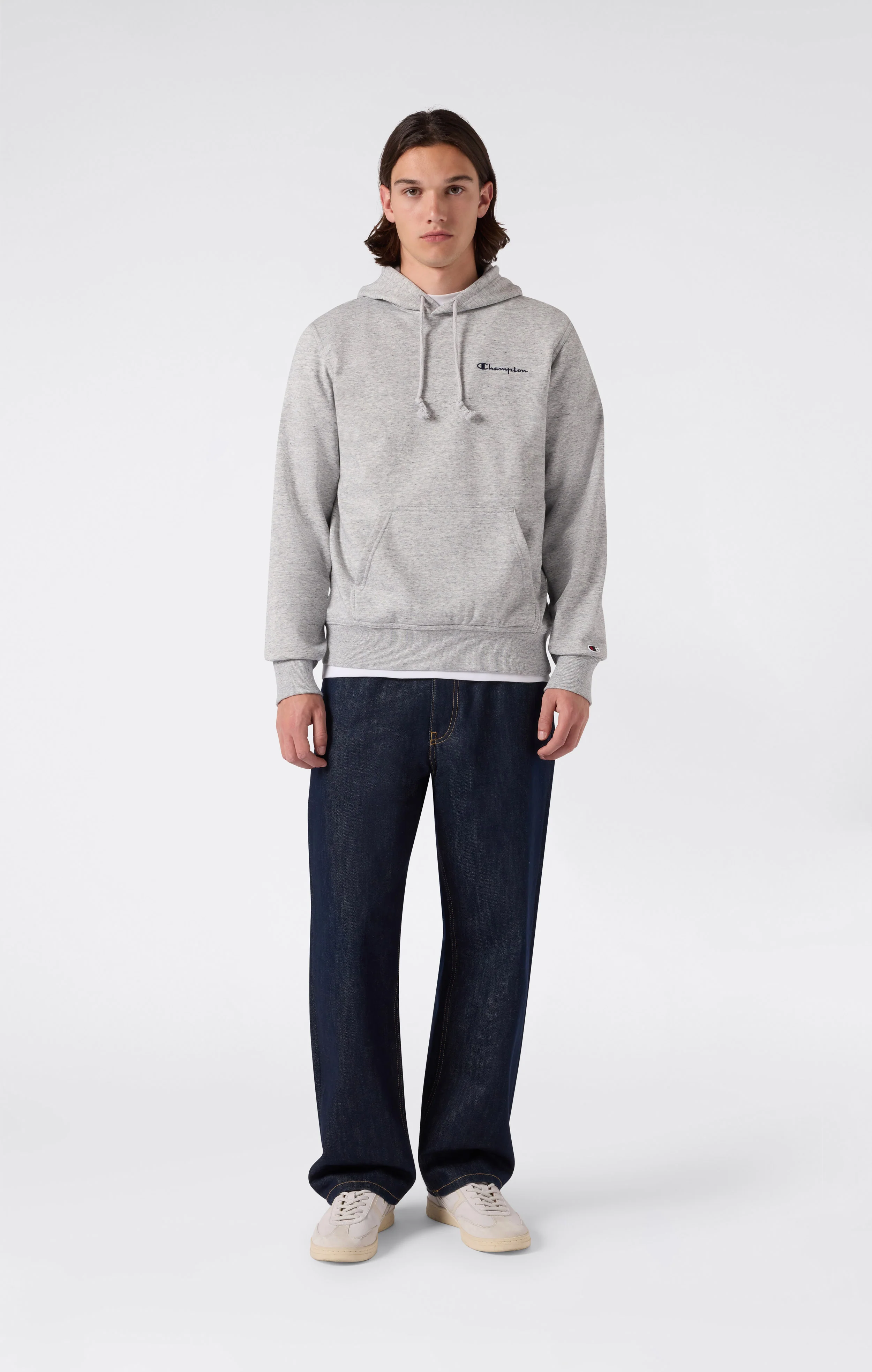 Men’s Lightweight Hoodie with Small Embroidered Logo Icons - Image 2